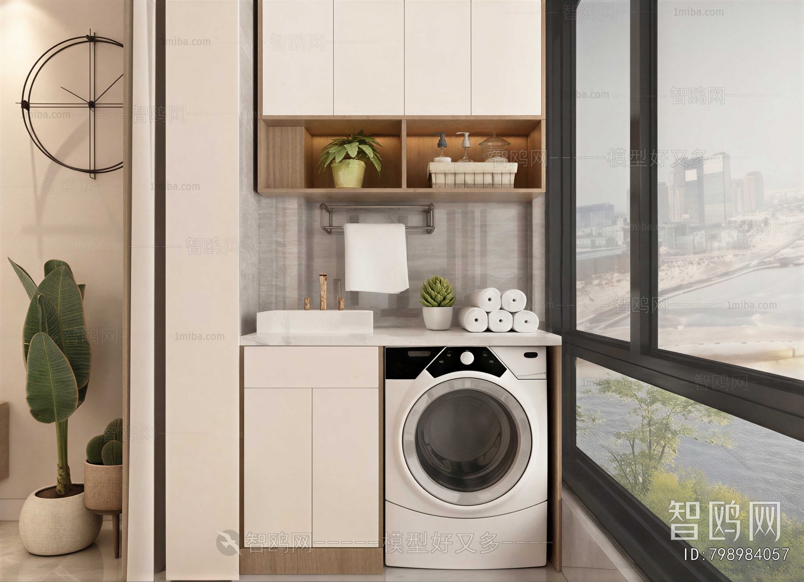 Modern Laundry Cabinet