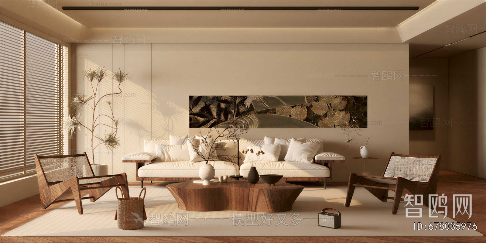 Wabi-sabi Style A Living Room