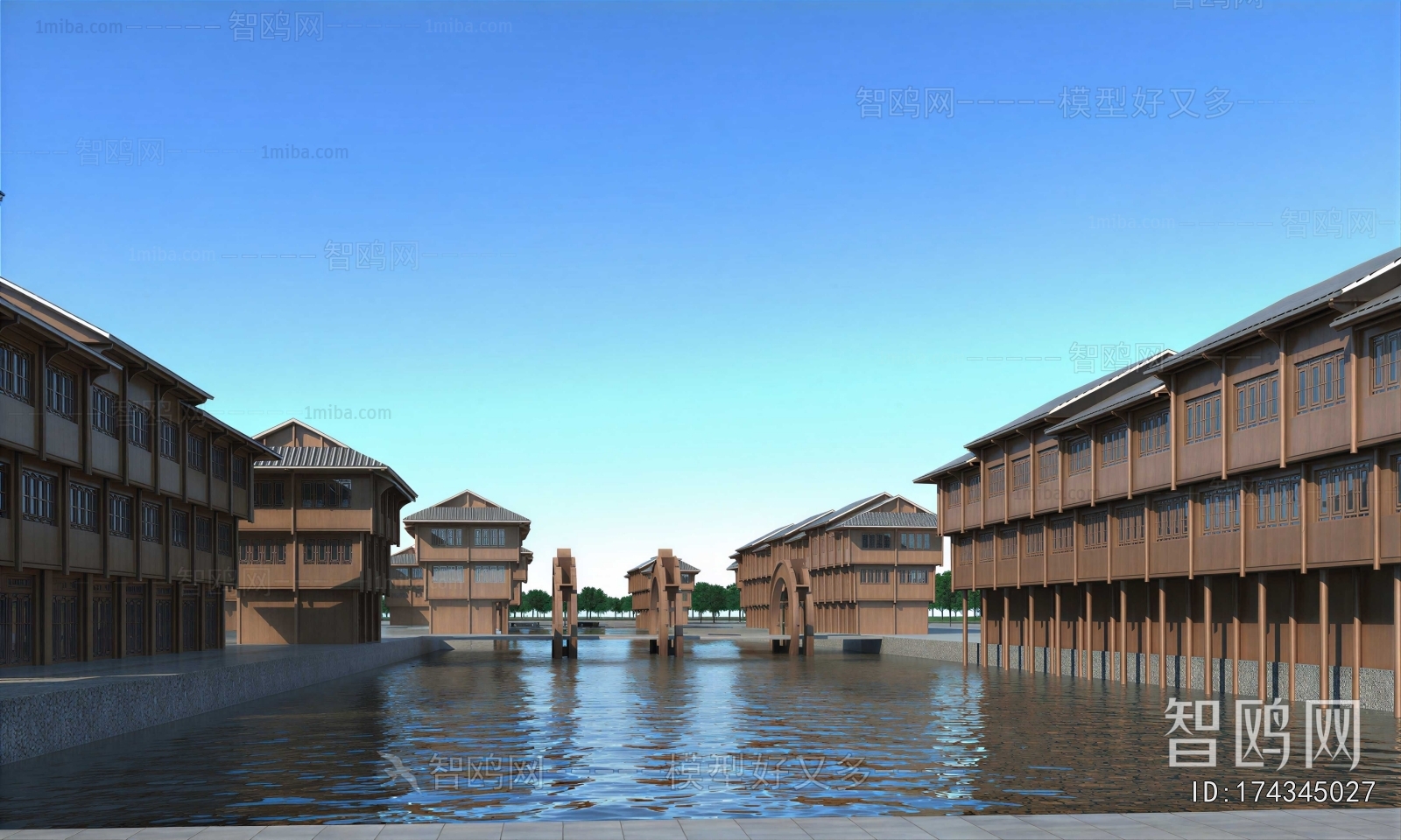 New Chinese Style Appearance Of Commercial Building