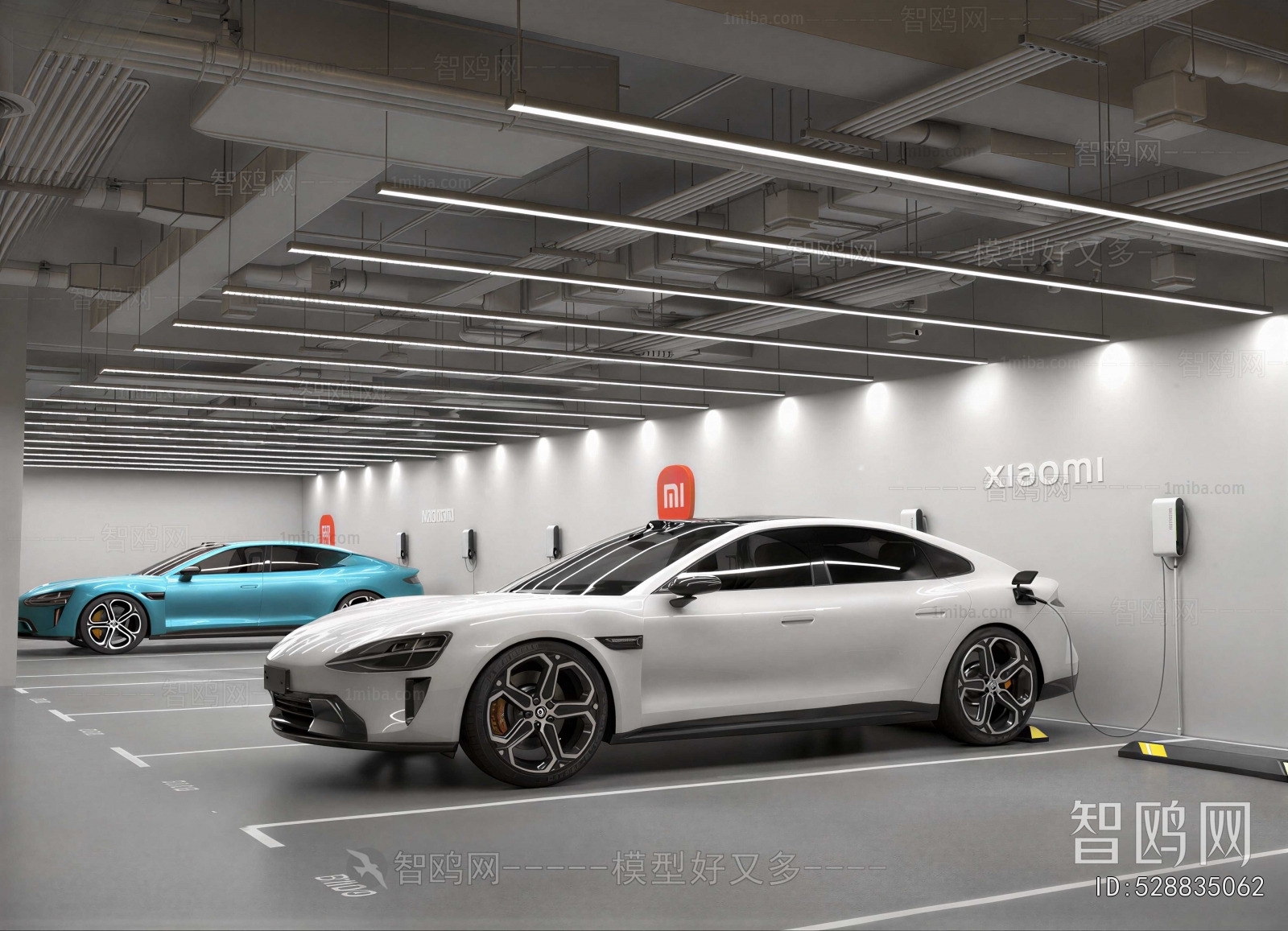 Modern Underground Parking Lot