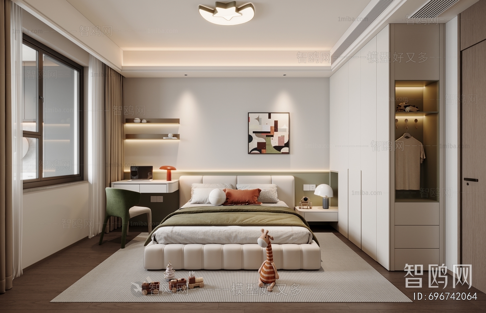 Modern Boy's Room And Son's Room
