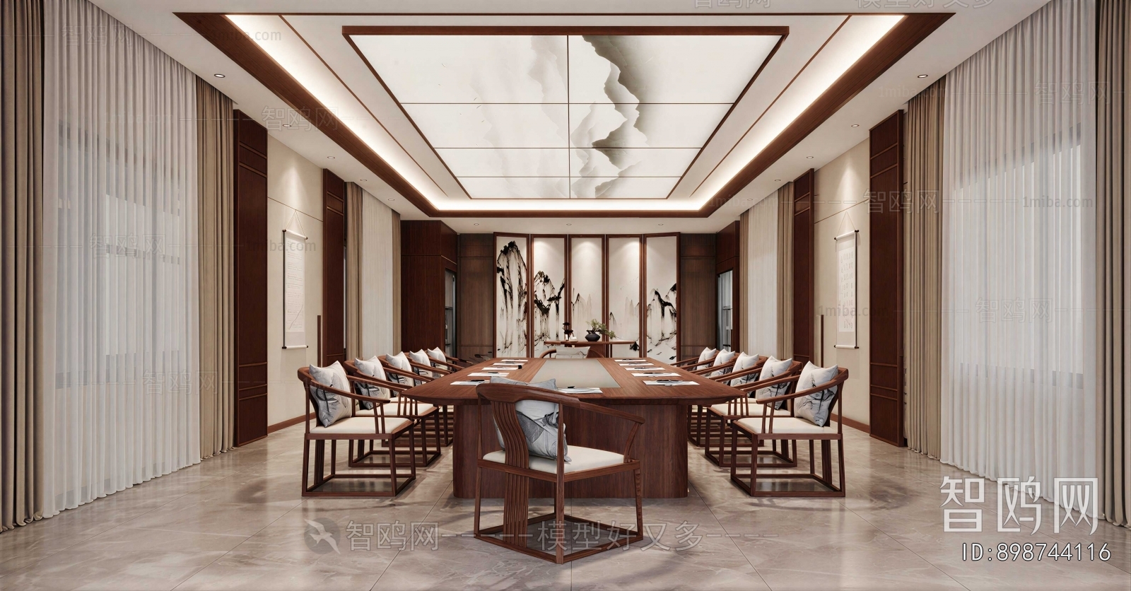 New Chinese Style Meeting Room