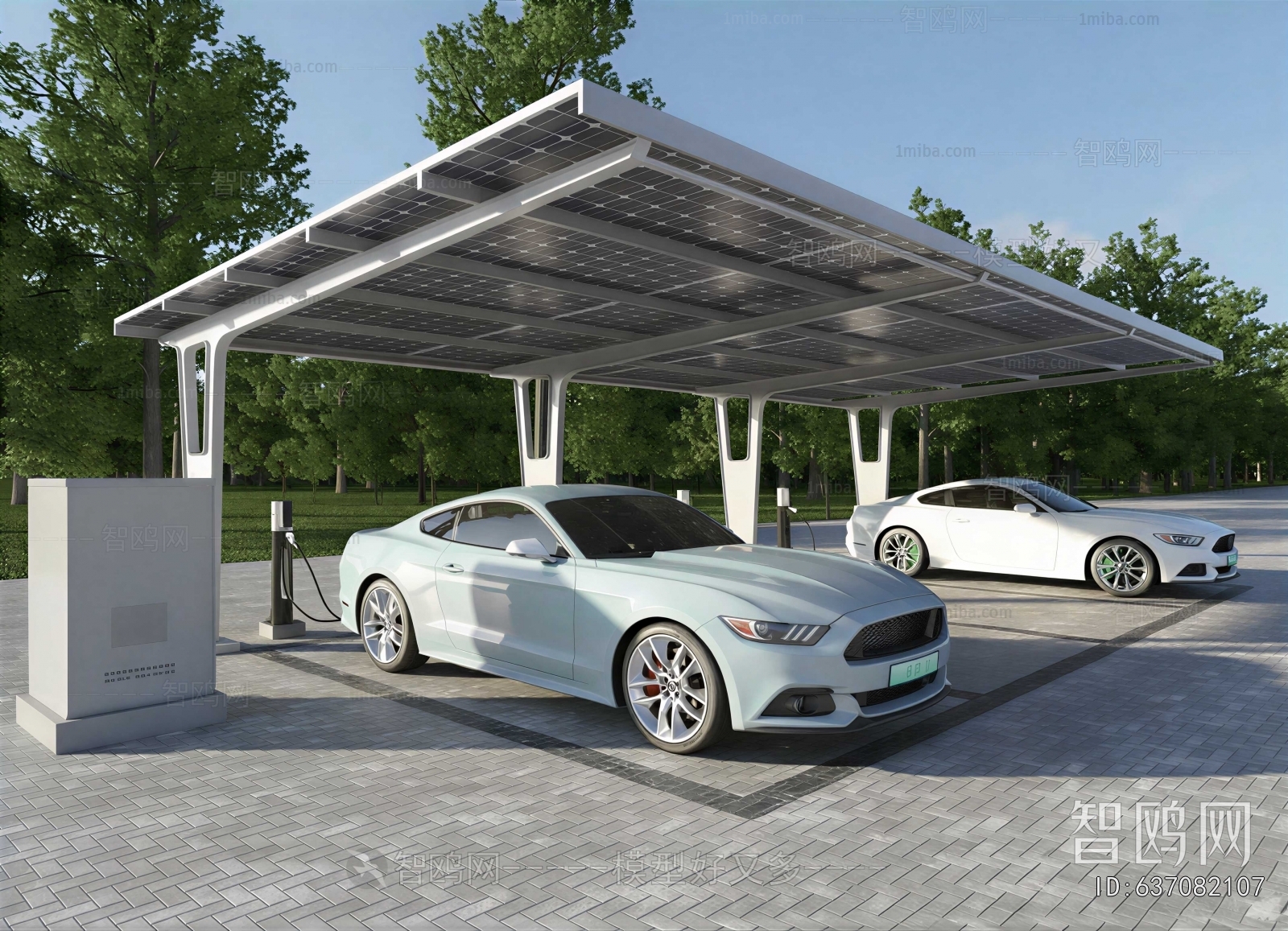 Modern Outdoor Parking Lot