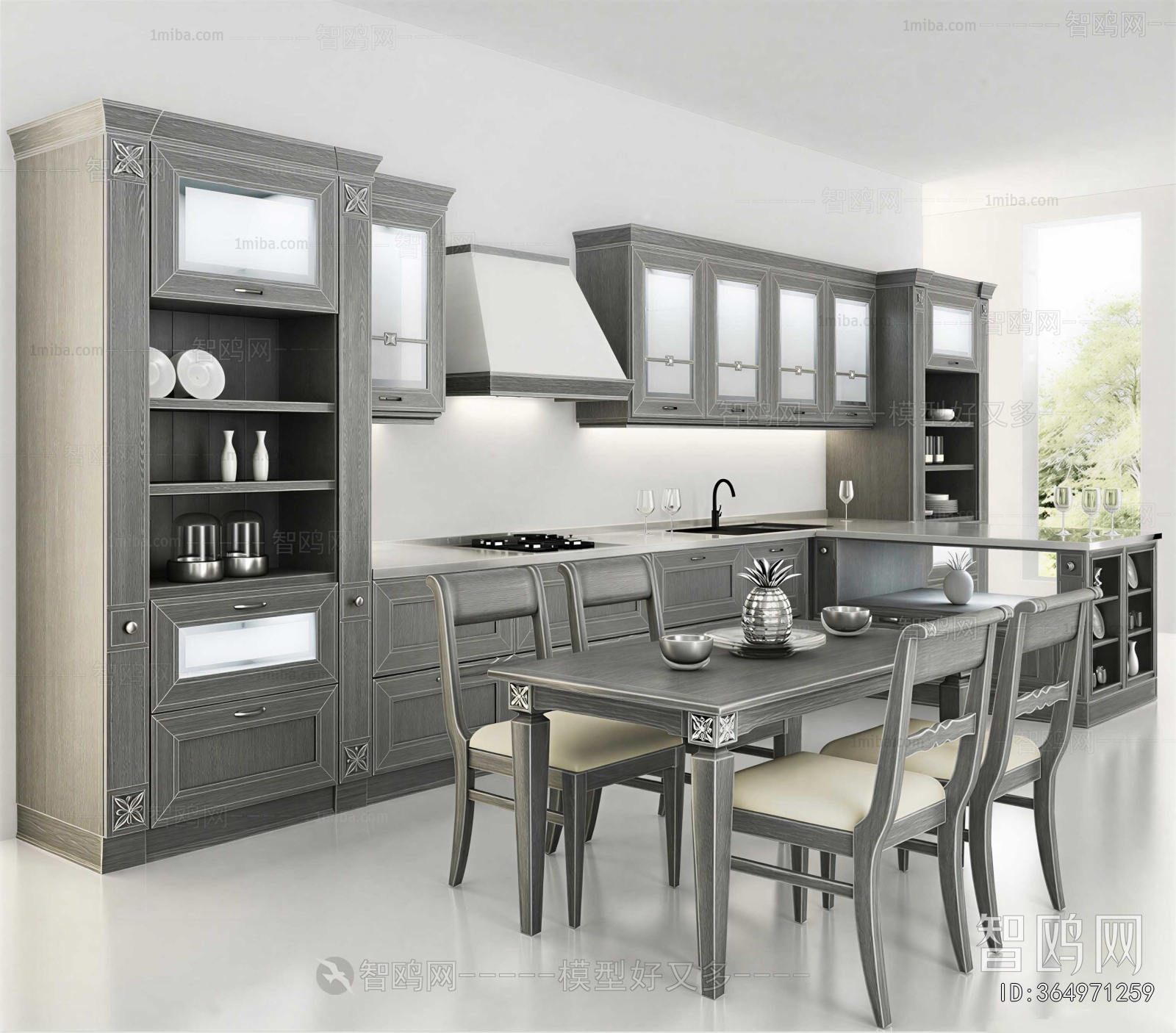 New Classical Style Open Kitchen