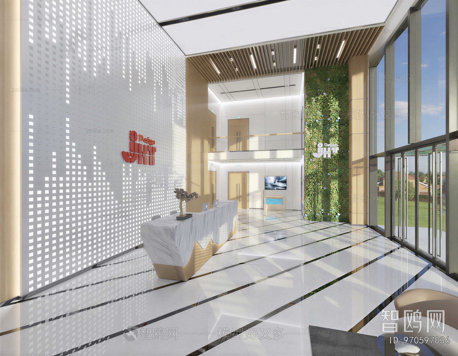 Modern Office Reception Desk