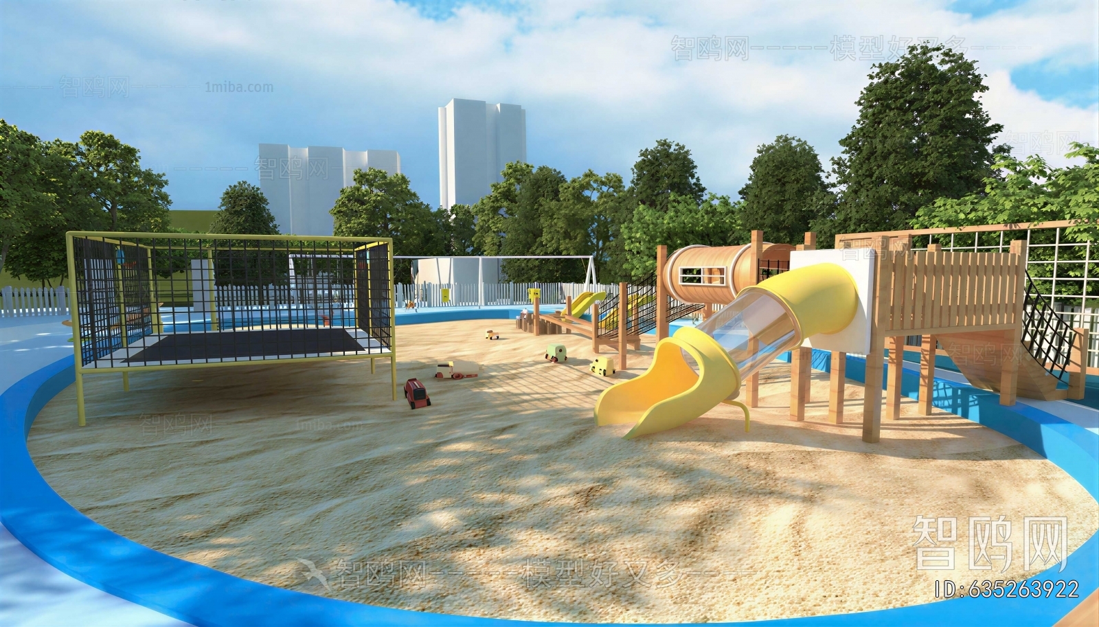 Modern Outdoor Space In Kindergarten