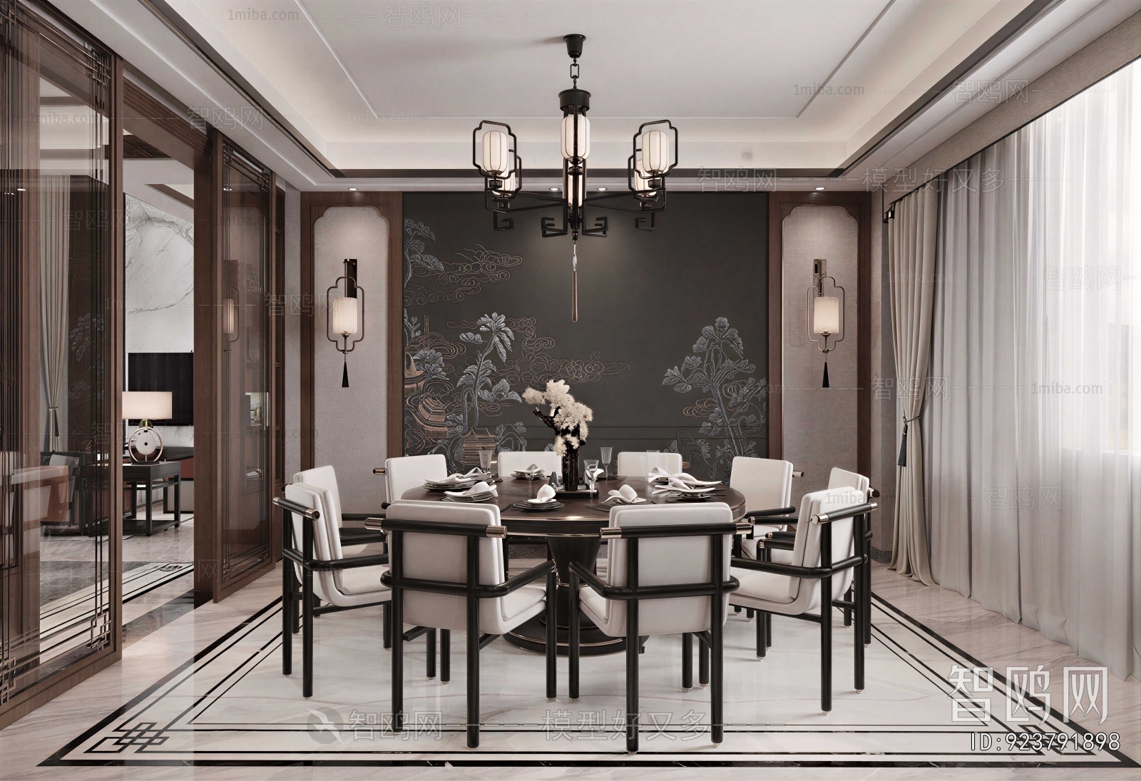 New Chinese Style Dining Room