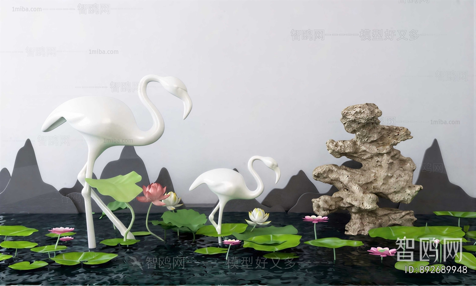 New Chinese Style Rockery Waterscape