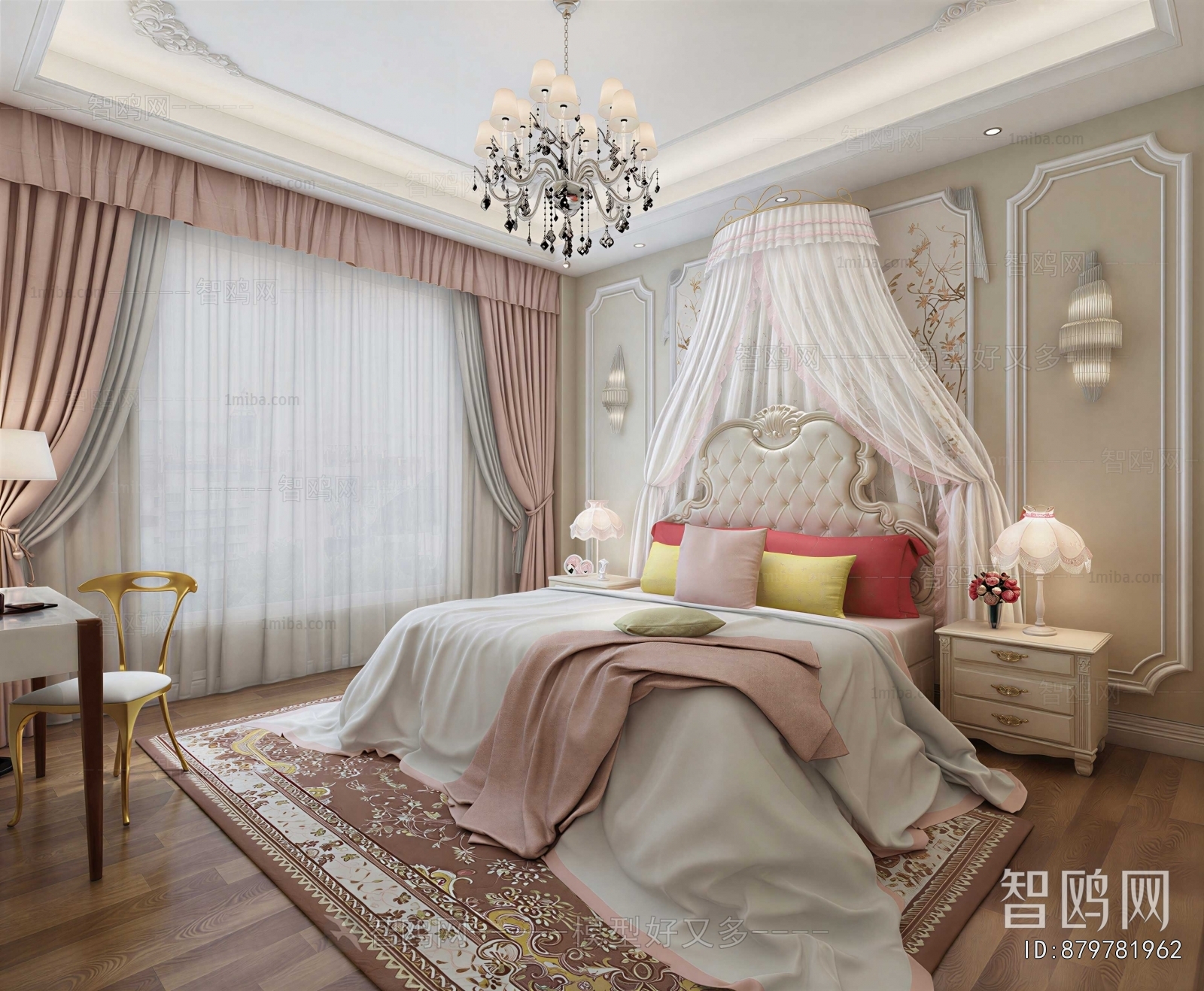 European Style Girl's Room Daughter's Room