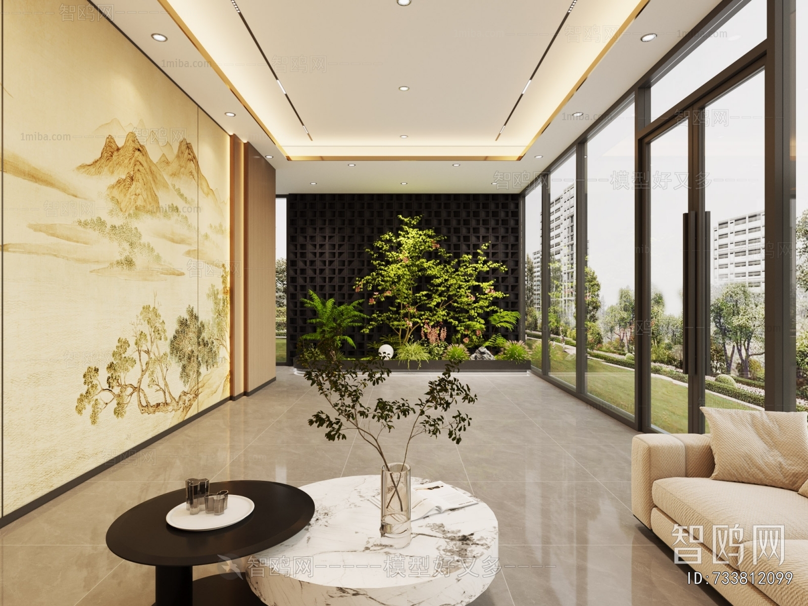 New Chinese Style Reception Room