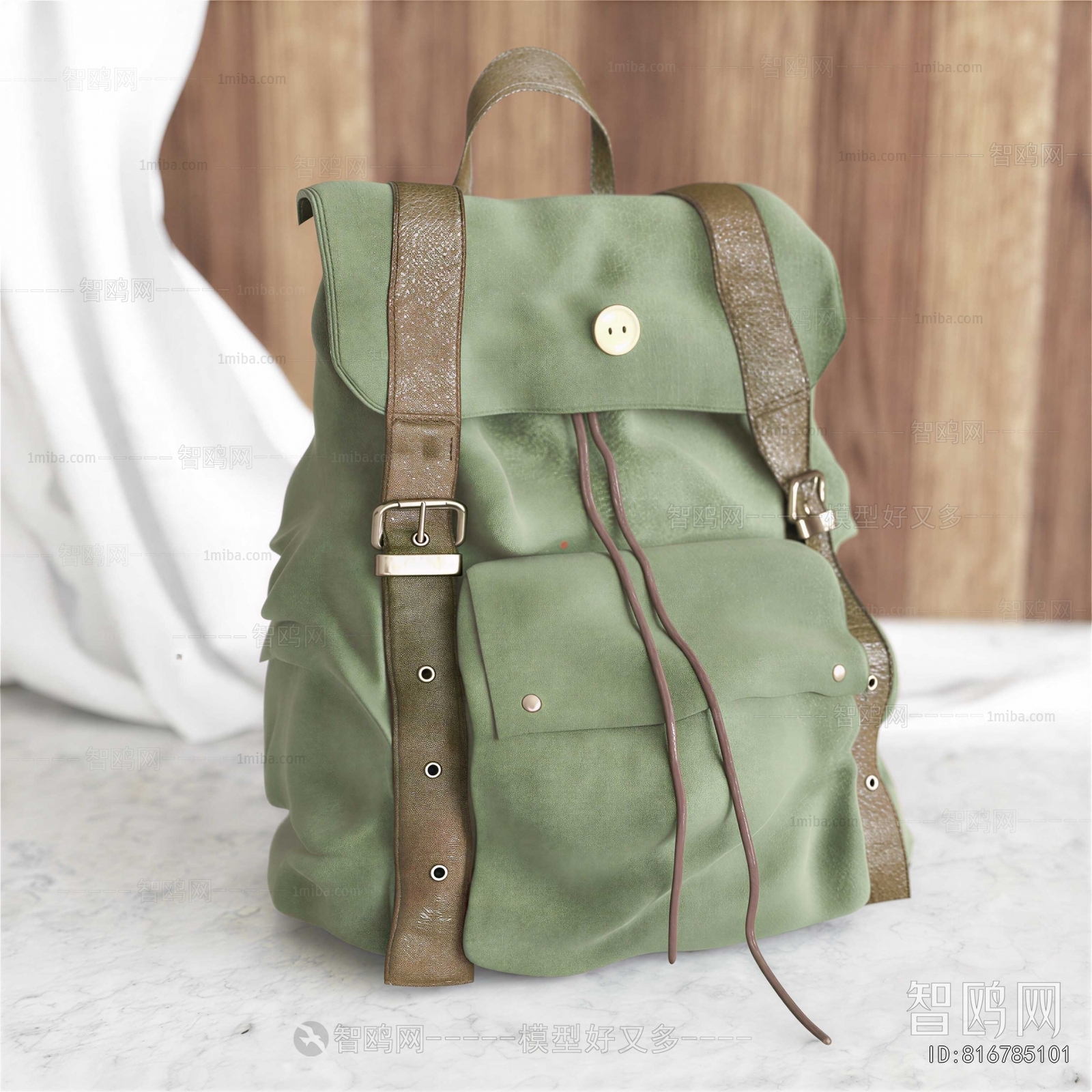 Retro Style Backpack And Backpack