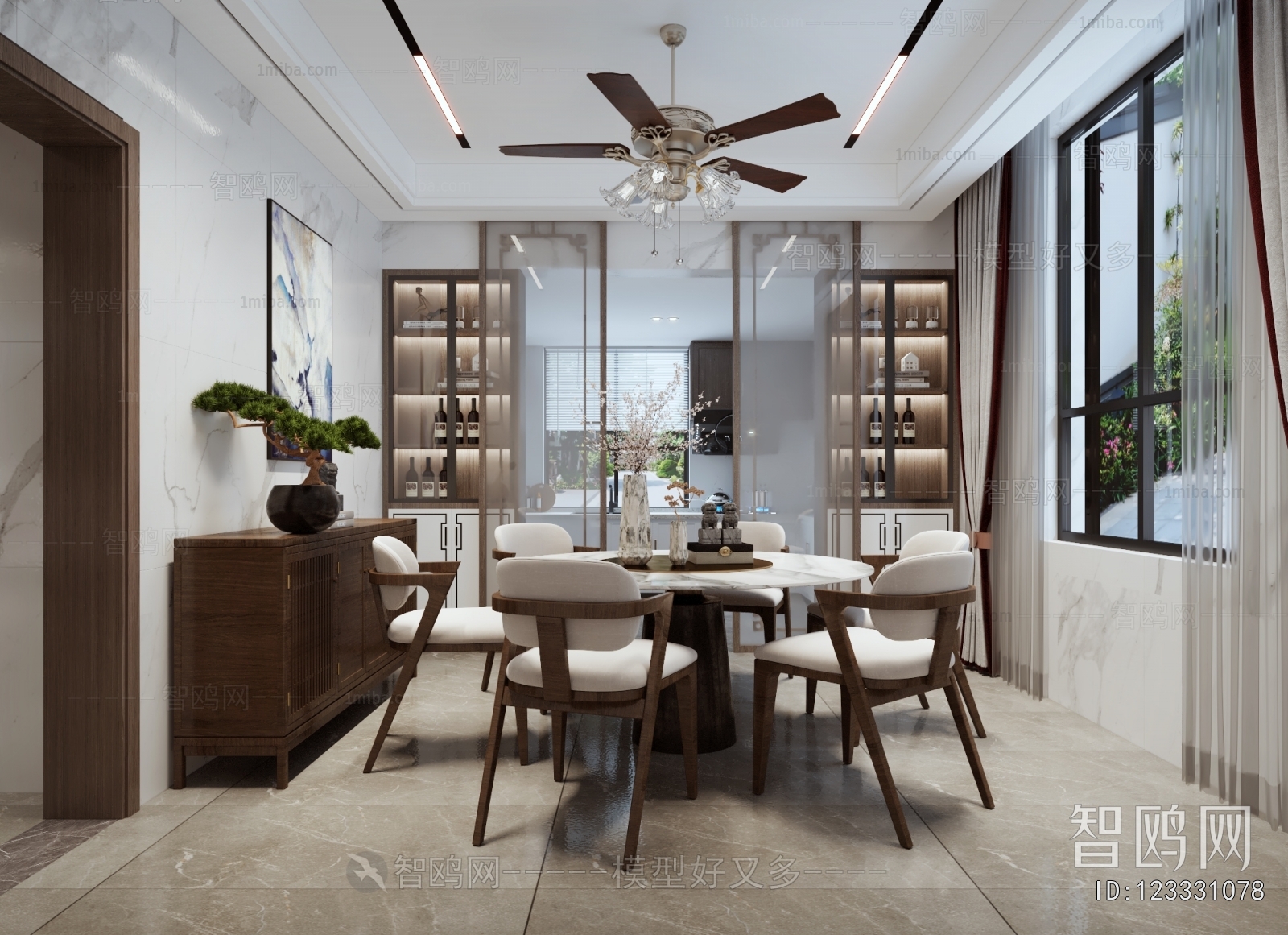 New Chinese Style A Living Room
