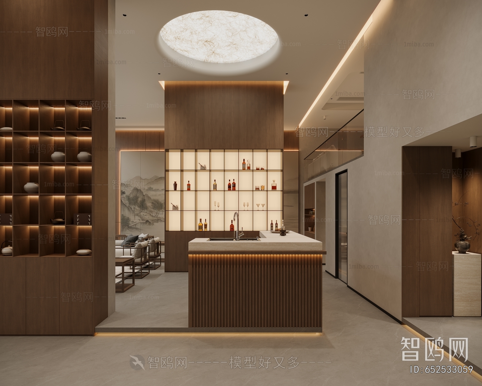 New Chinese Style A Living Room