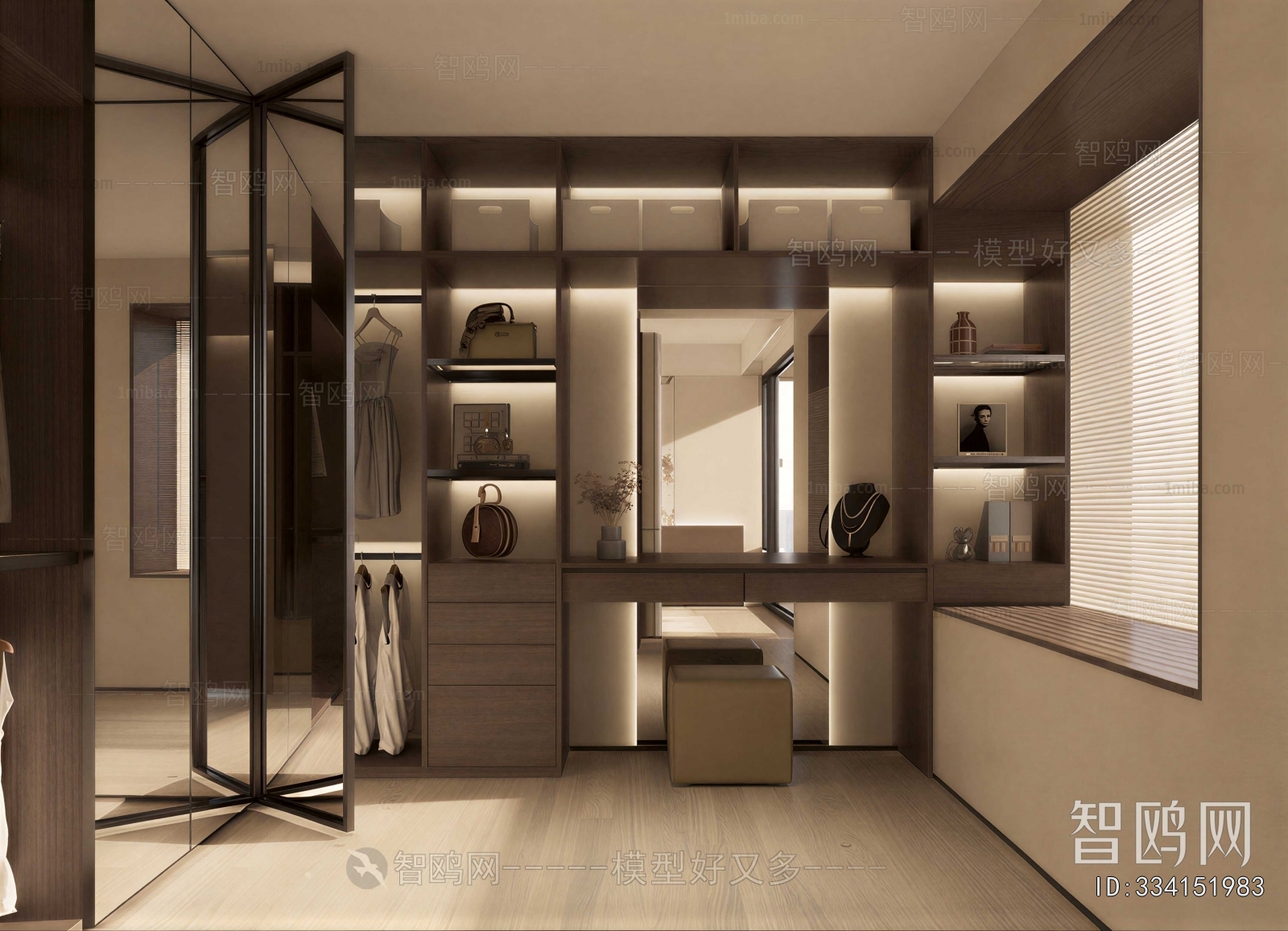 Modern Clothes Storage Area
