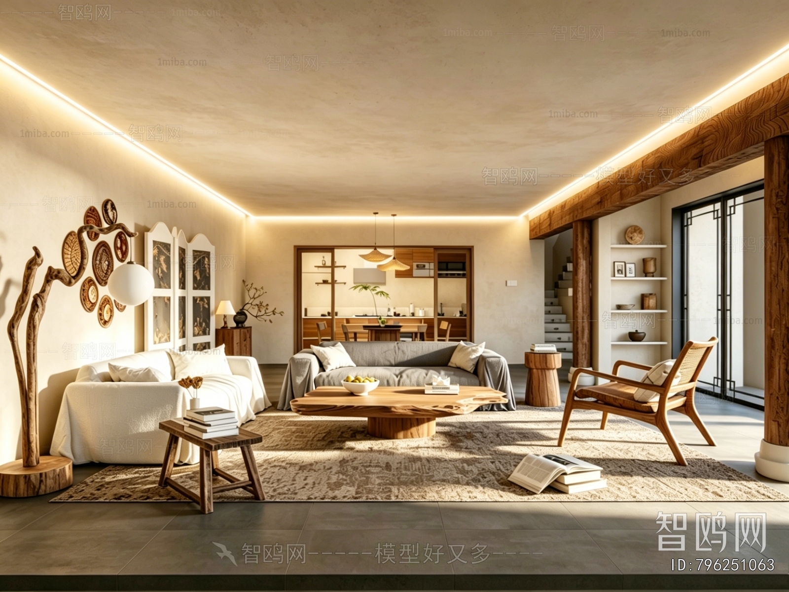 Wabi-sabi Style A Living Room
