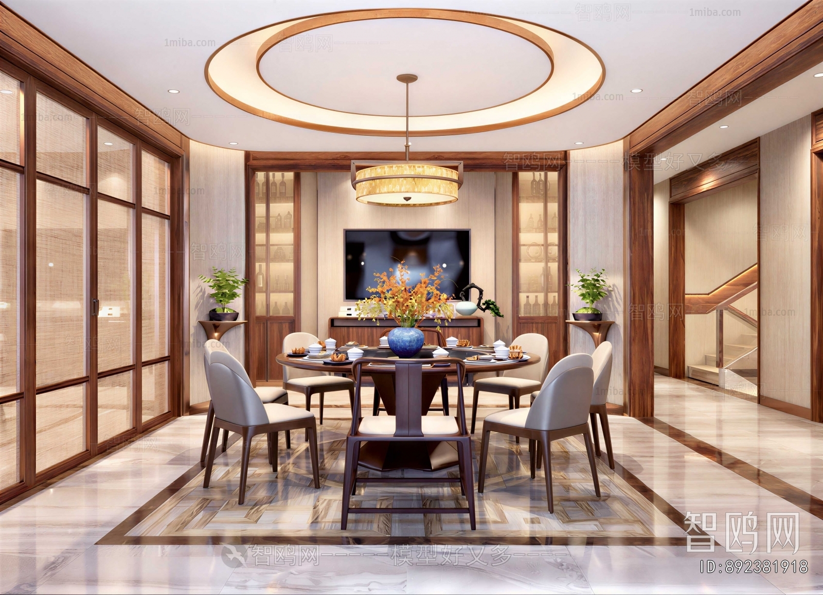 New Chinese Style Dining Room