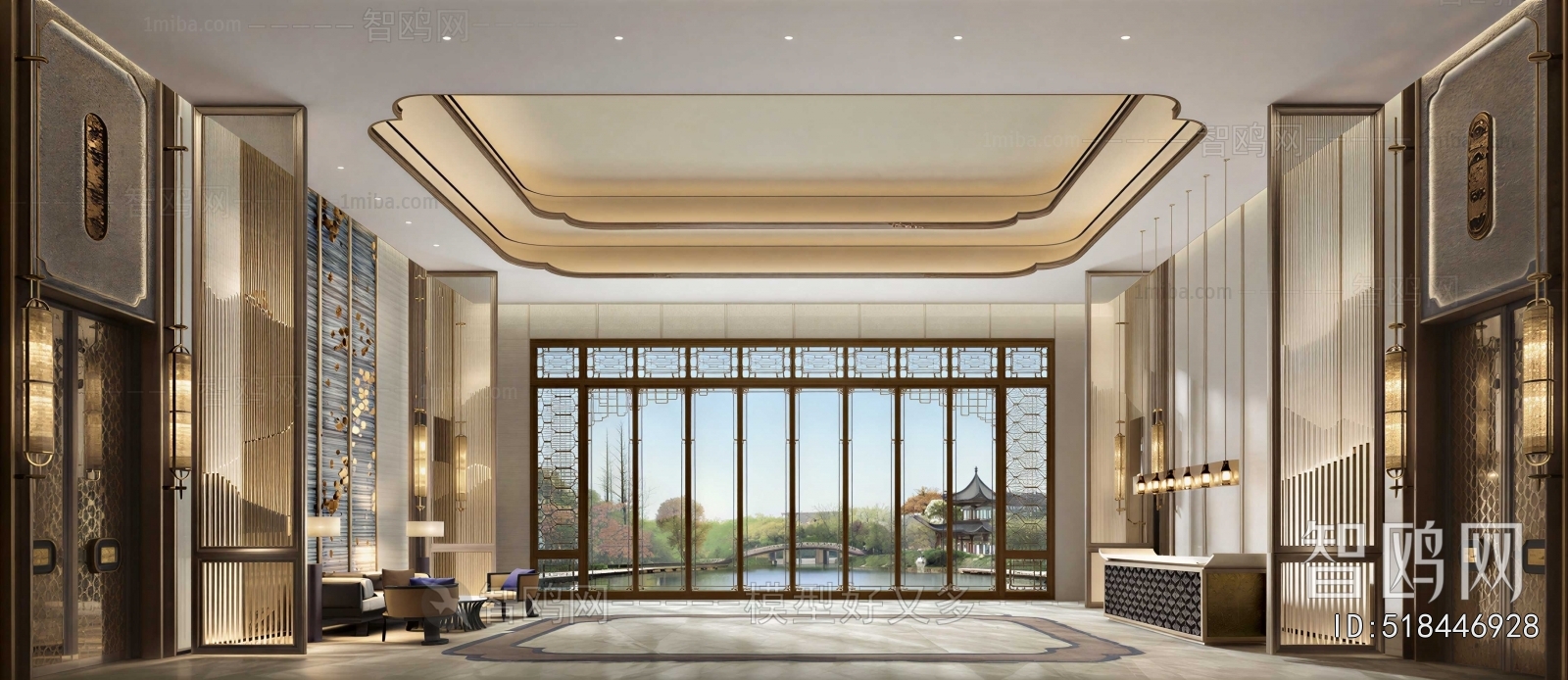 New Chinese Style Lobby Hall