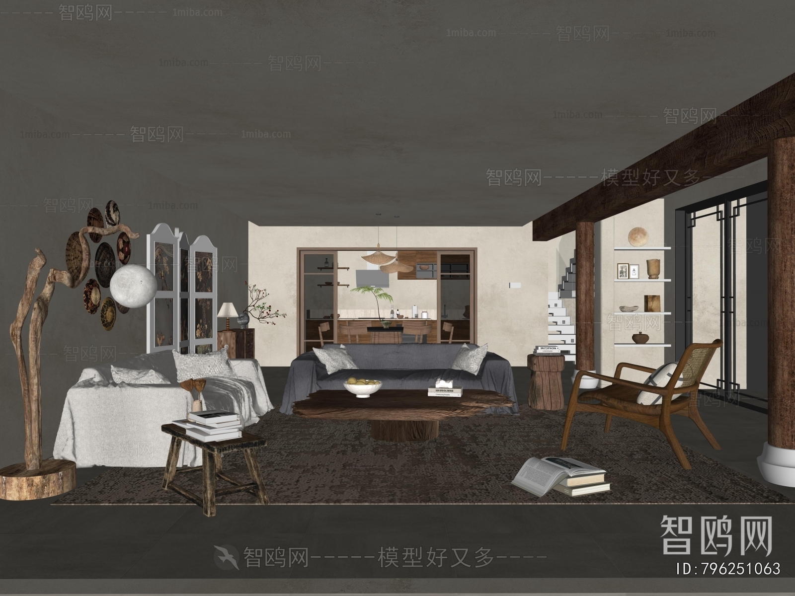 Wabi-sabi Style A Living Room