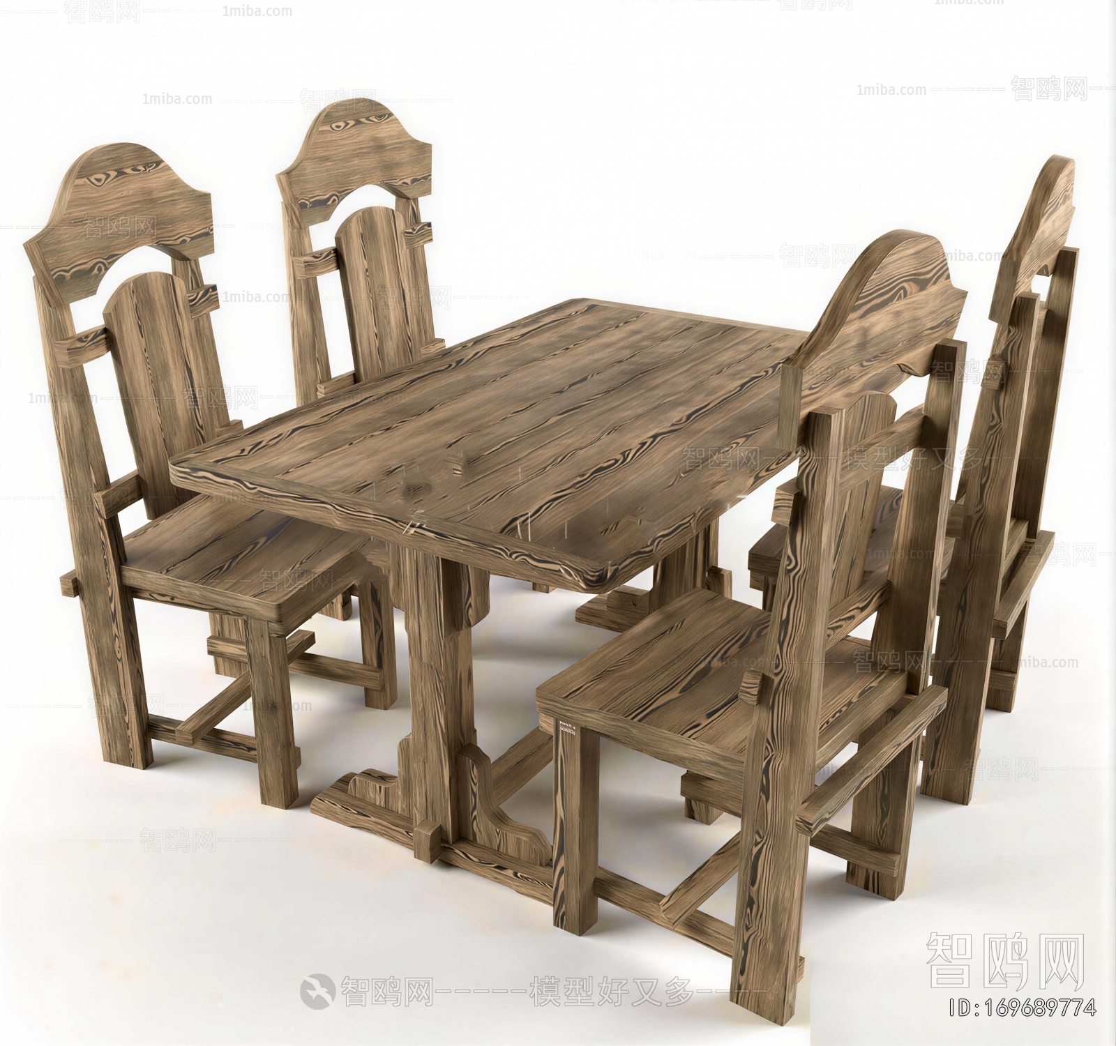 Wabi-sabi Style Dining Table And Chairs
