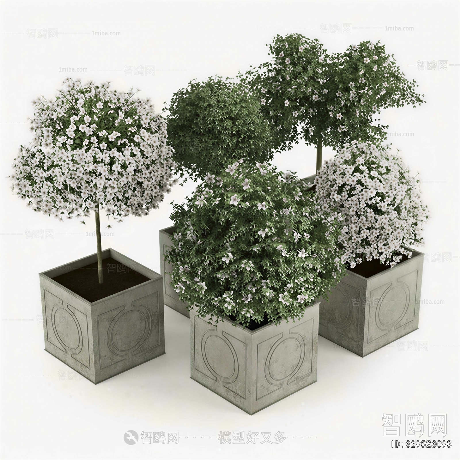 Modern Ground Green Plant Potted Plants