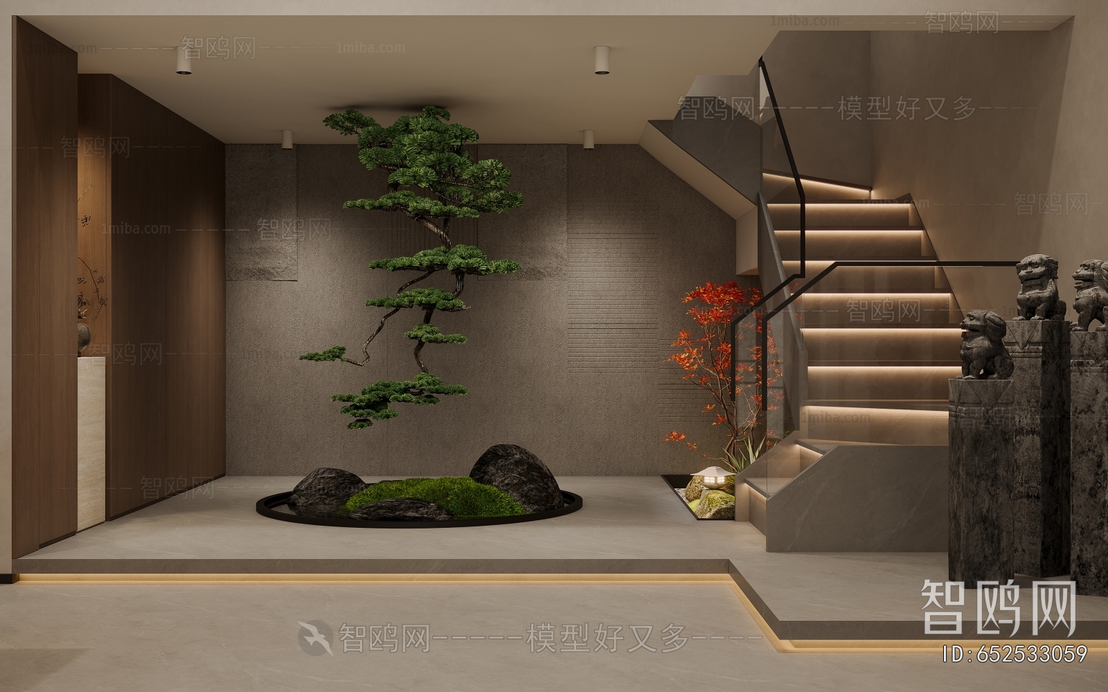 New Chinese Style A Living Room