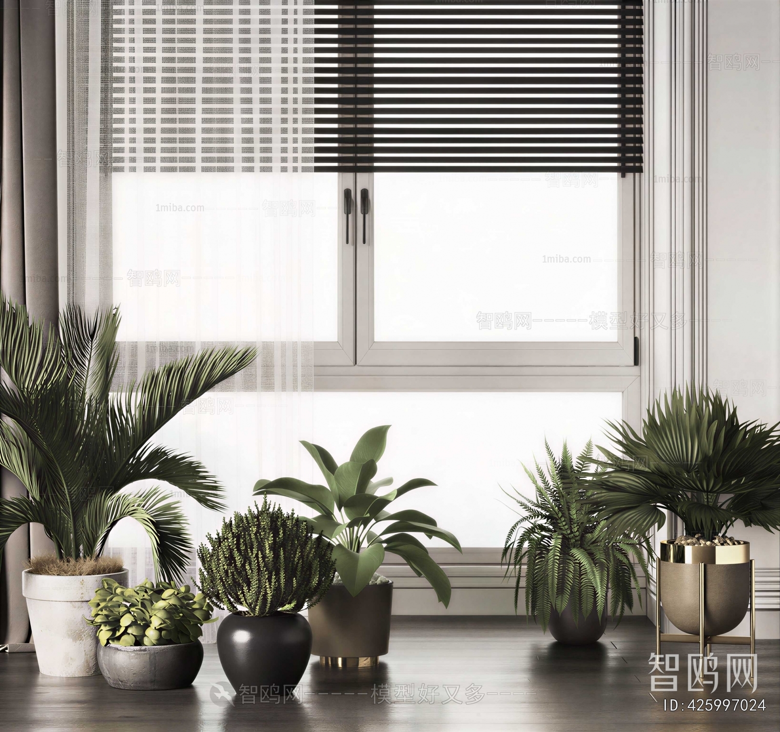 Modern Ground Green Plant Potted Plants