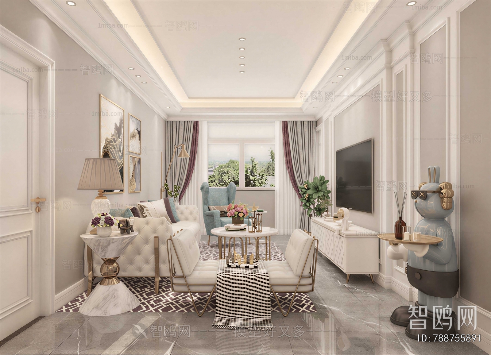 American Style A Living Room