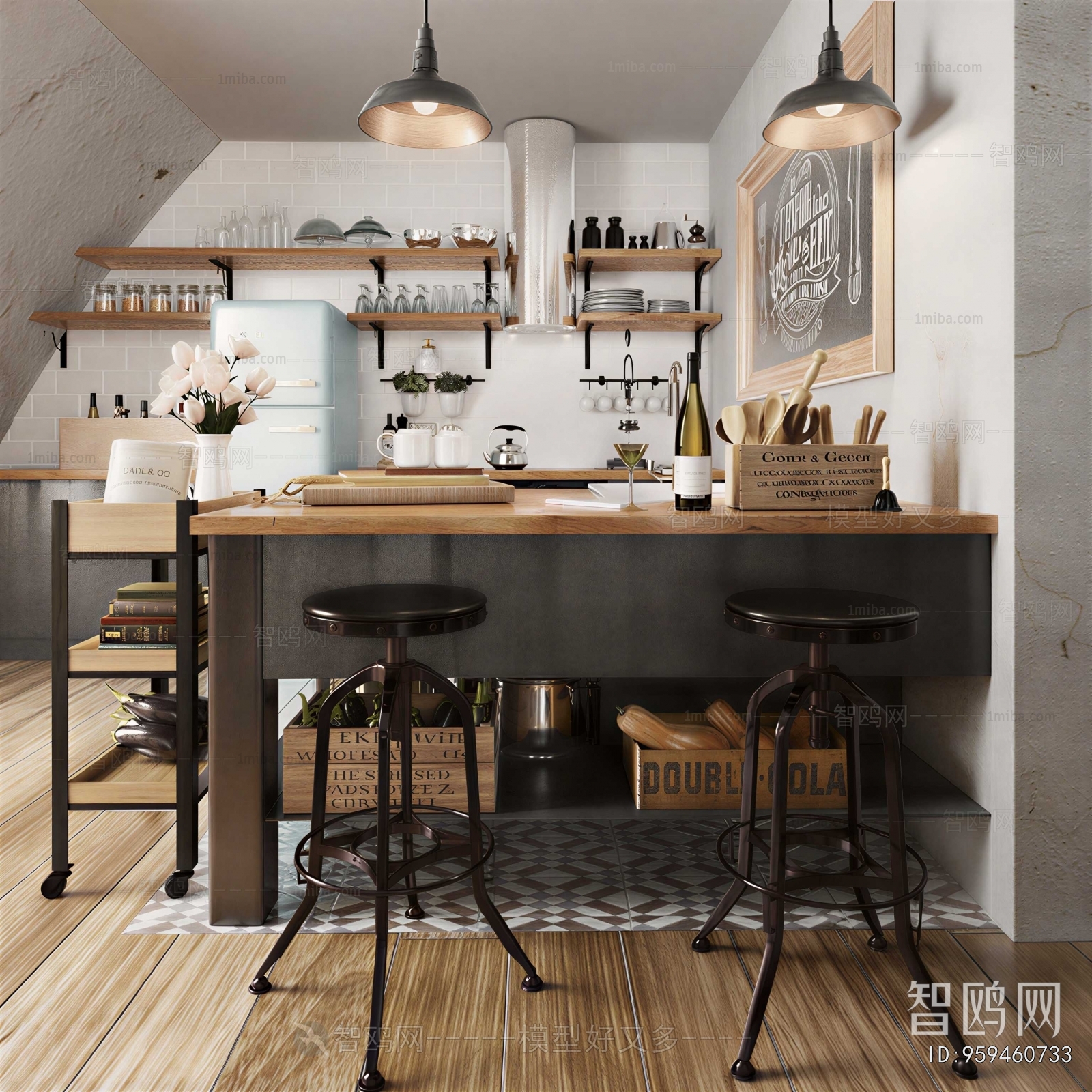 Industrial Style Dining Room
