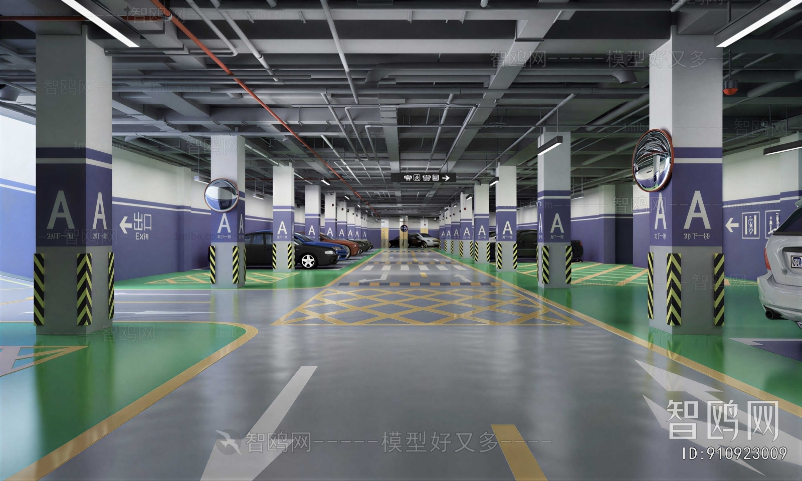 Modern Underground Parking Lot