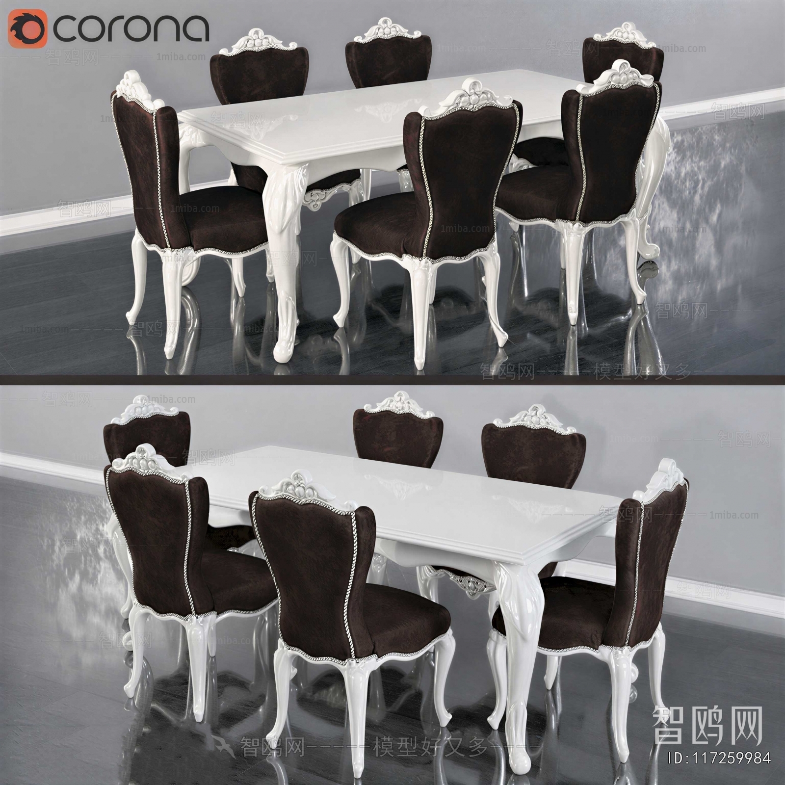 European Style Dining Table And Chairs