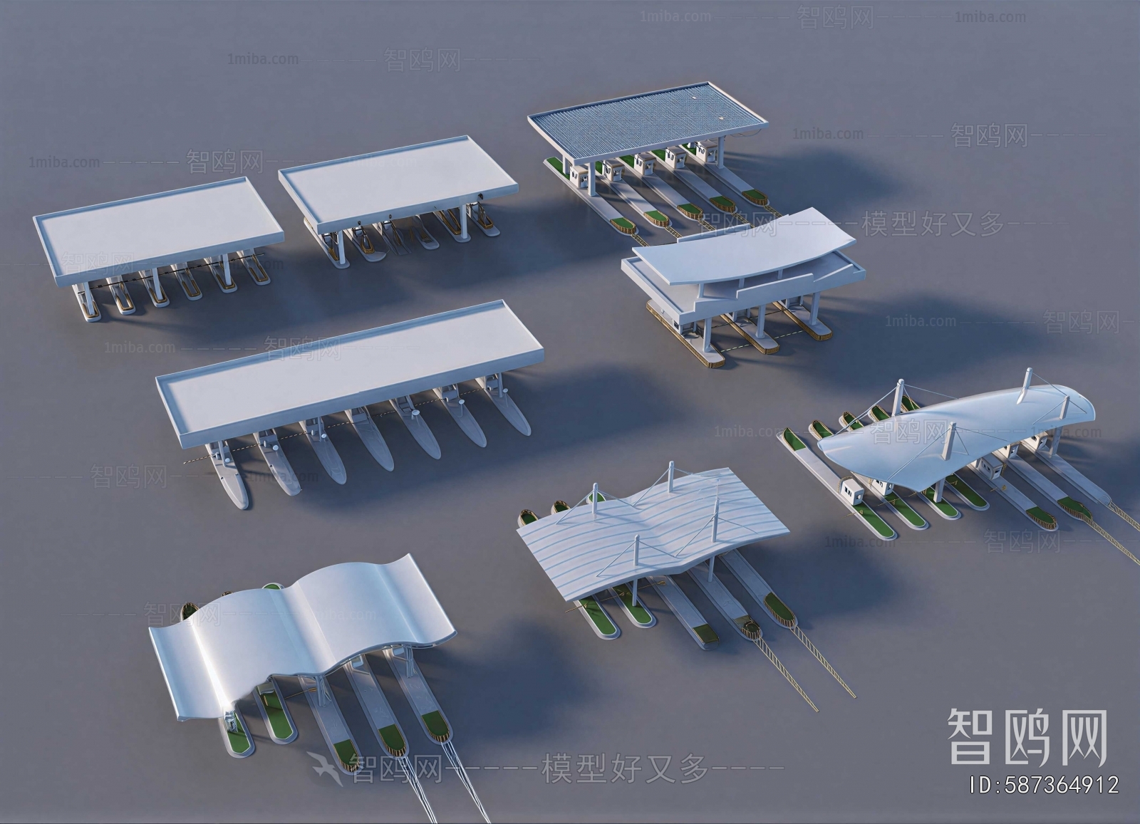 Modern Outdoor Parking Lot