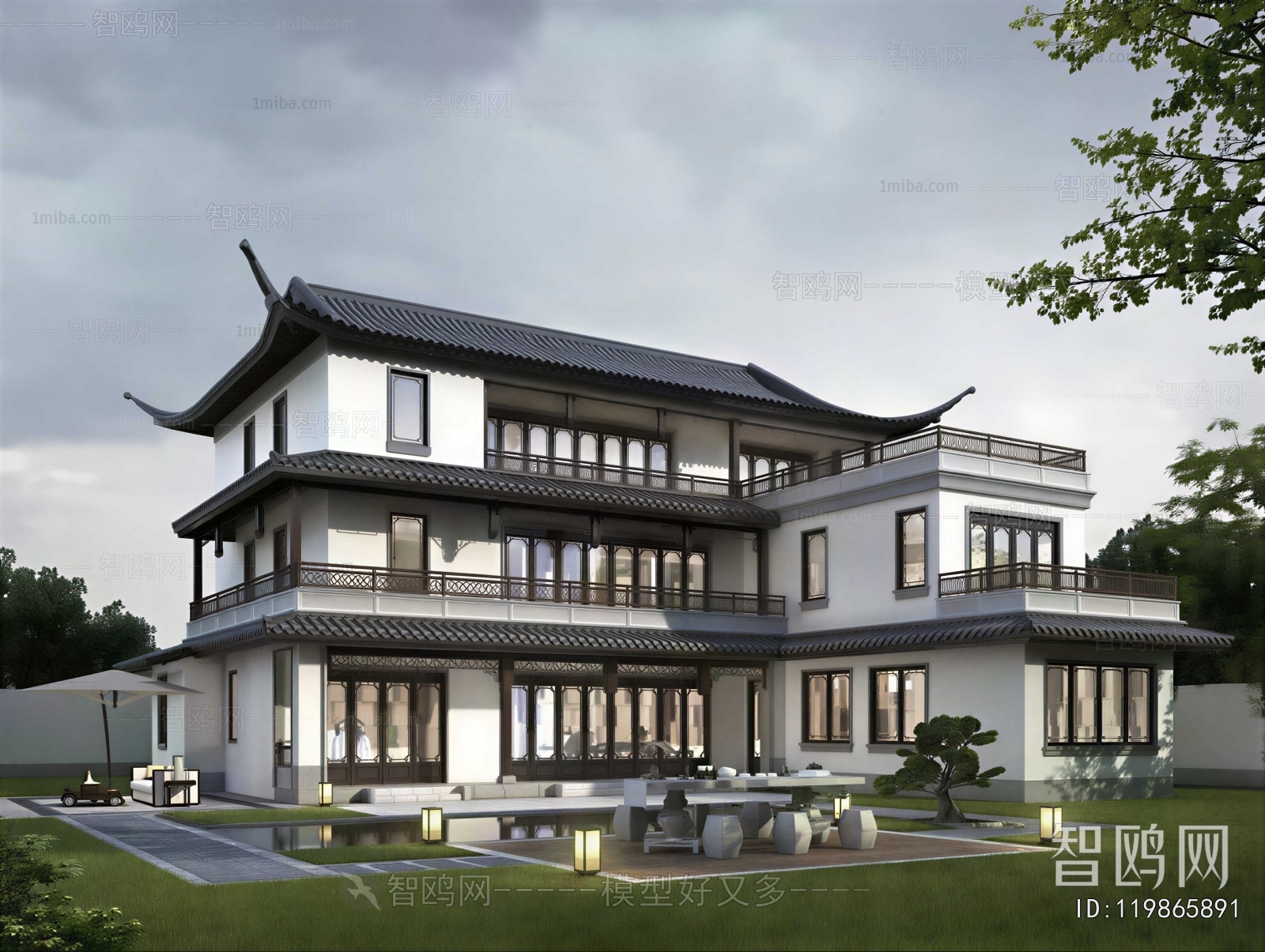 New Chinese Style Courtyard/landscape