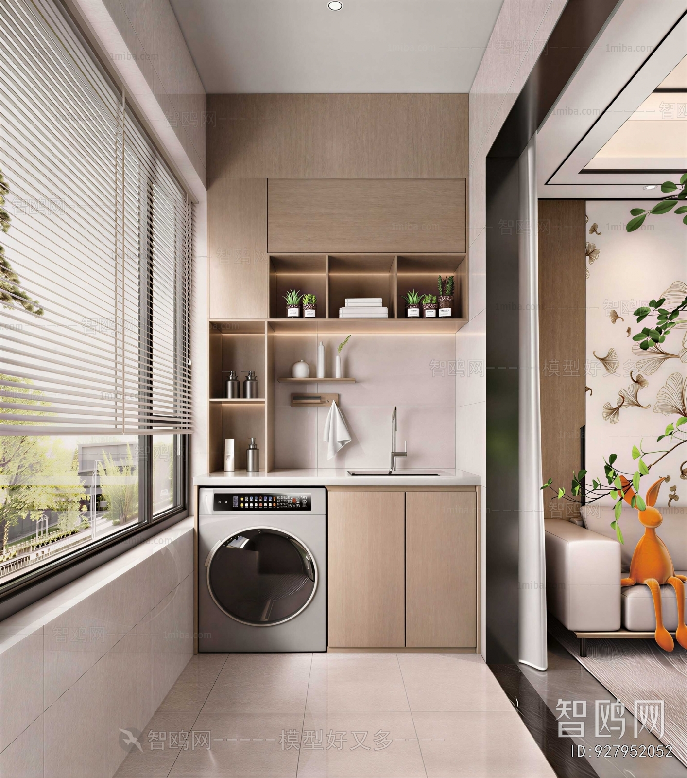Modern Balcony Laundry Room