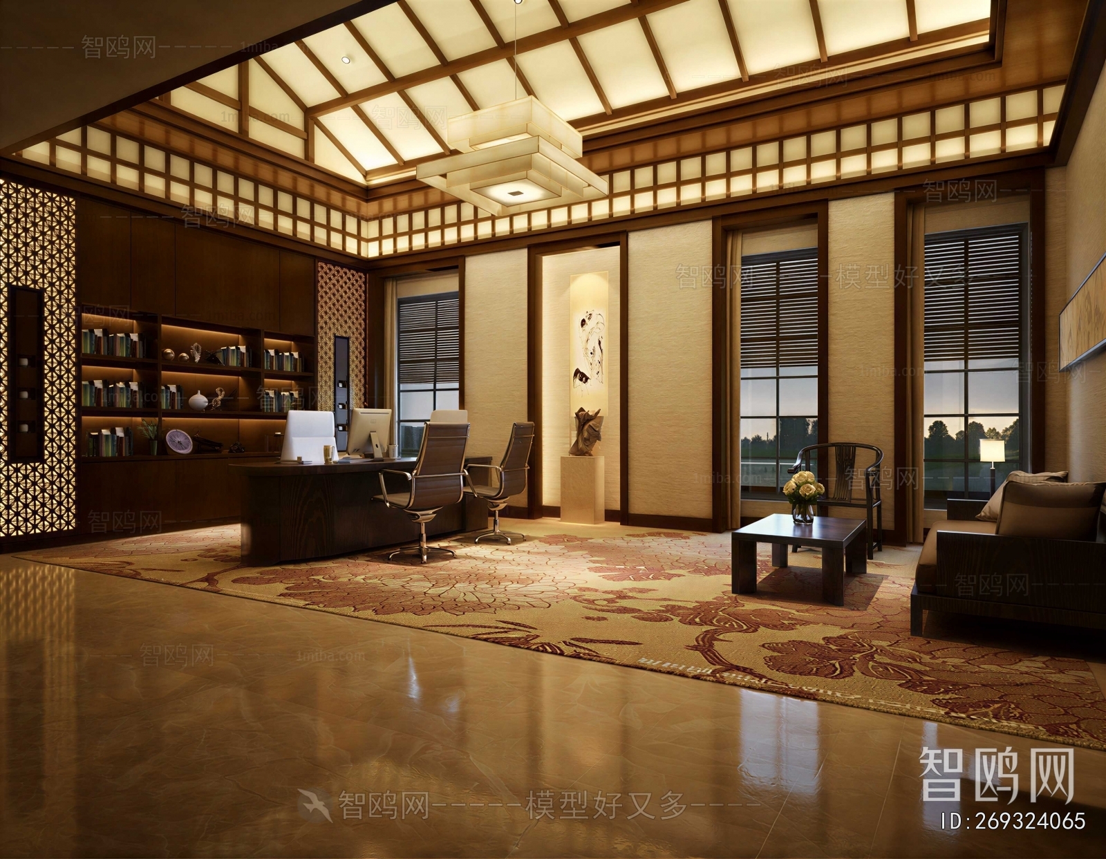New Chinese Style Manager's Office