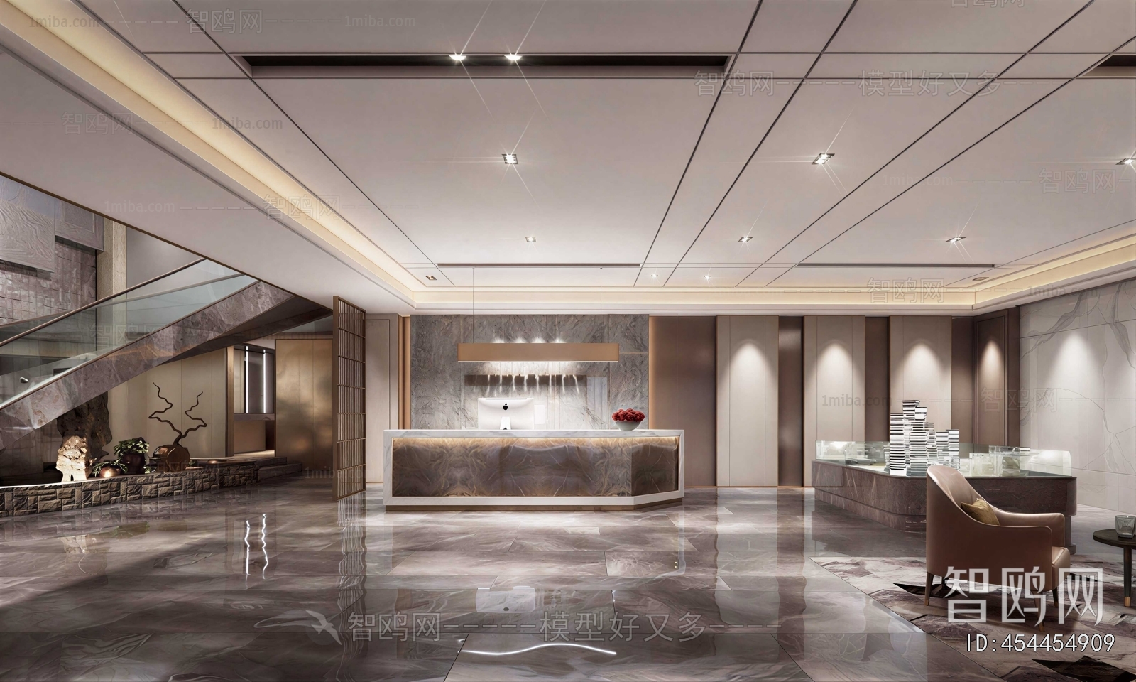 Modern Office Reception Desk