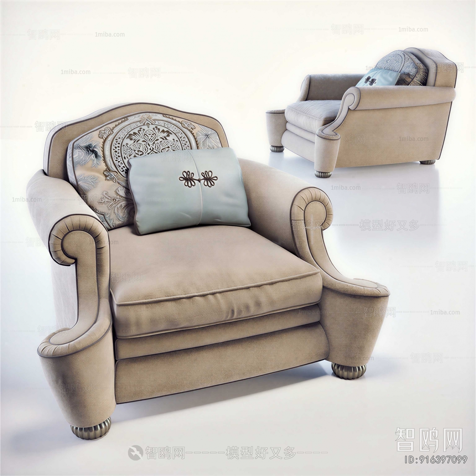 European Style Single Sofa