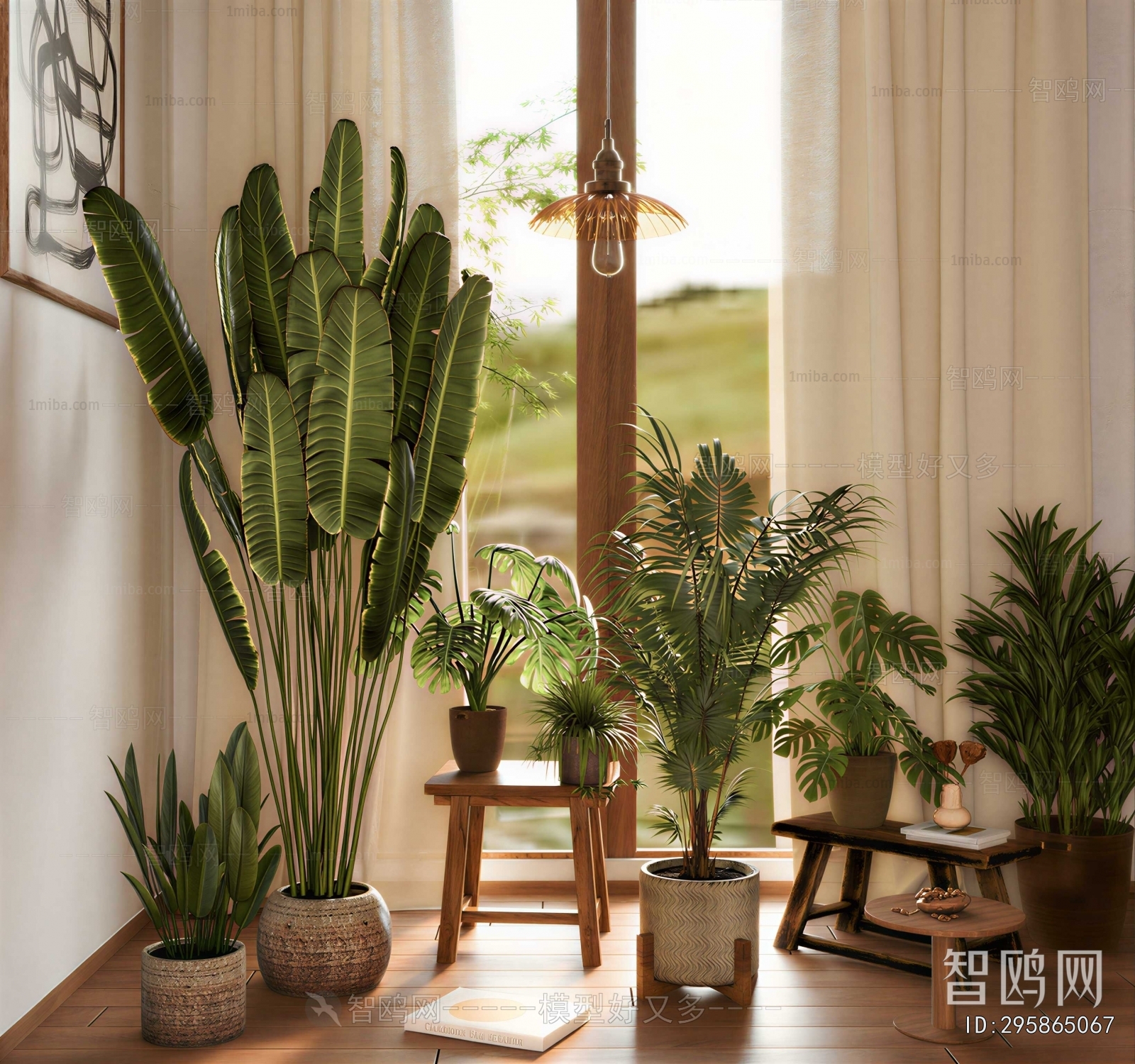 Modern Ground Green Plant Potted Plants
