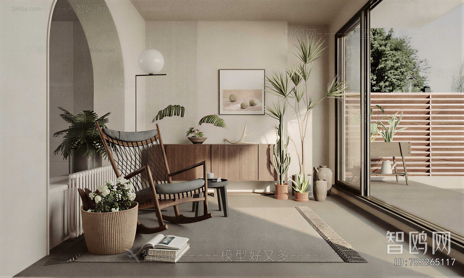 Wabi-sabi Style Leisure Balcony