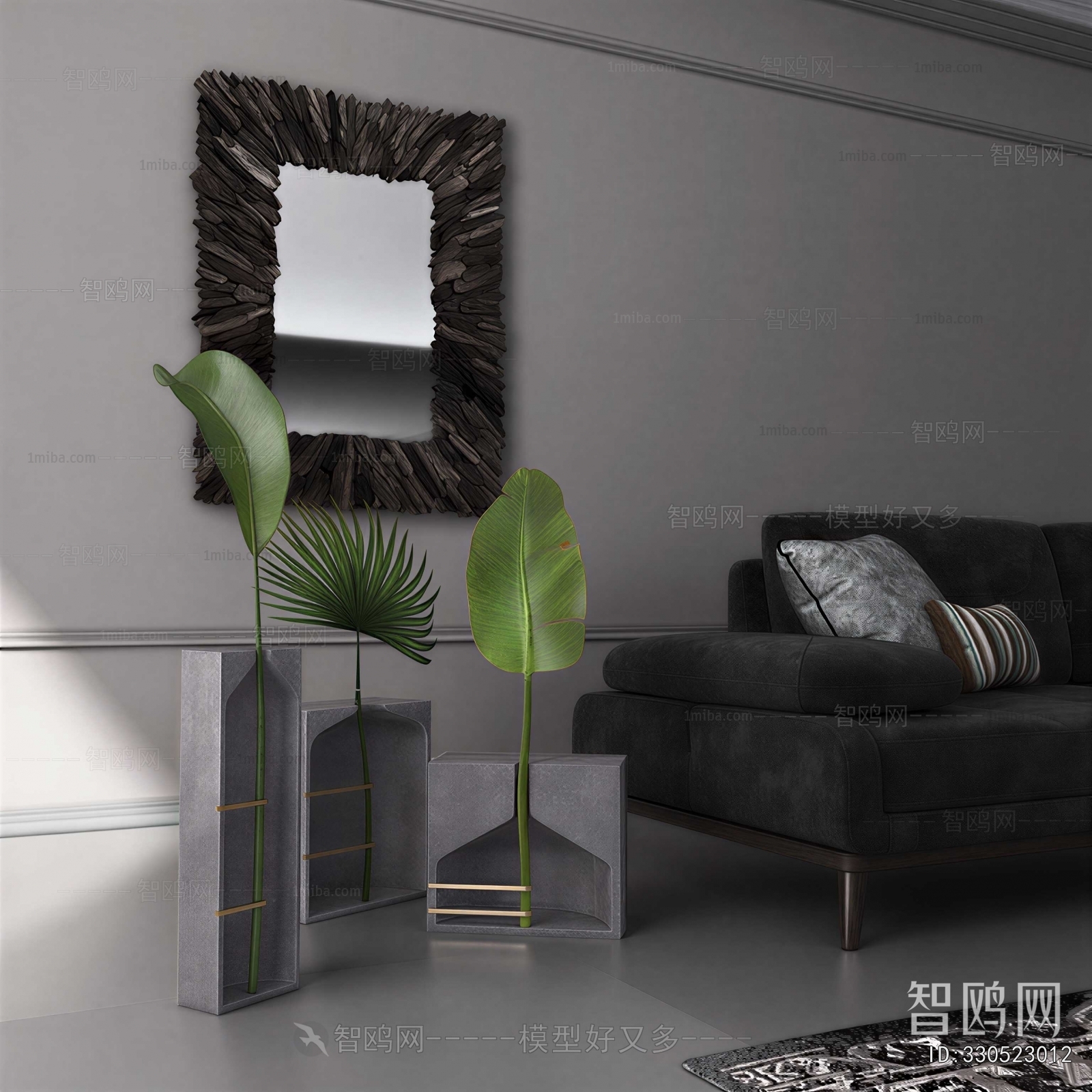 Modern Ground Green Plant Potted Plants