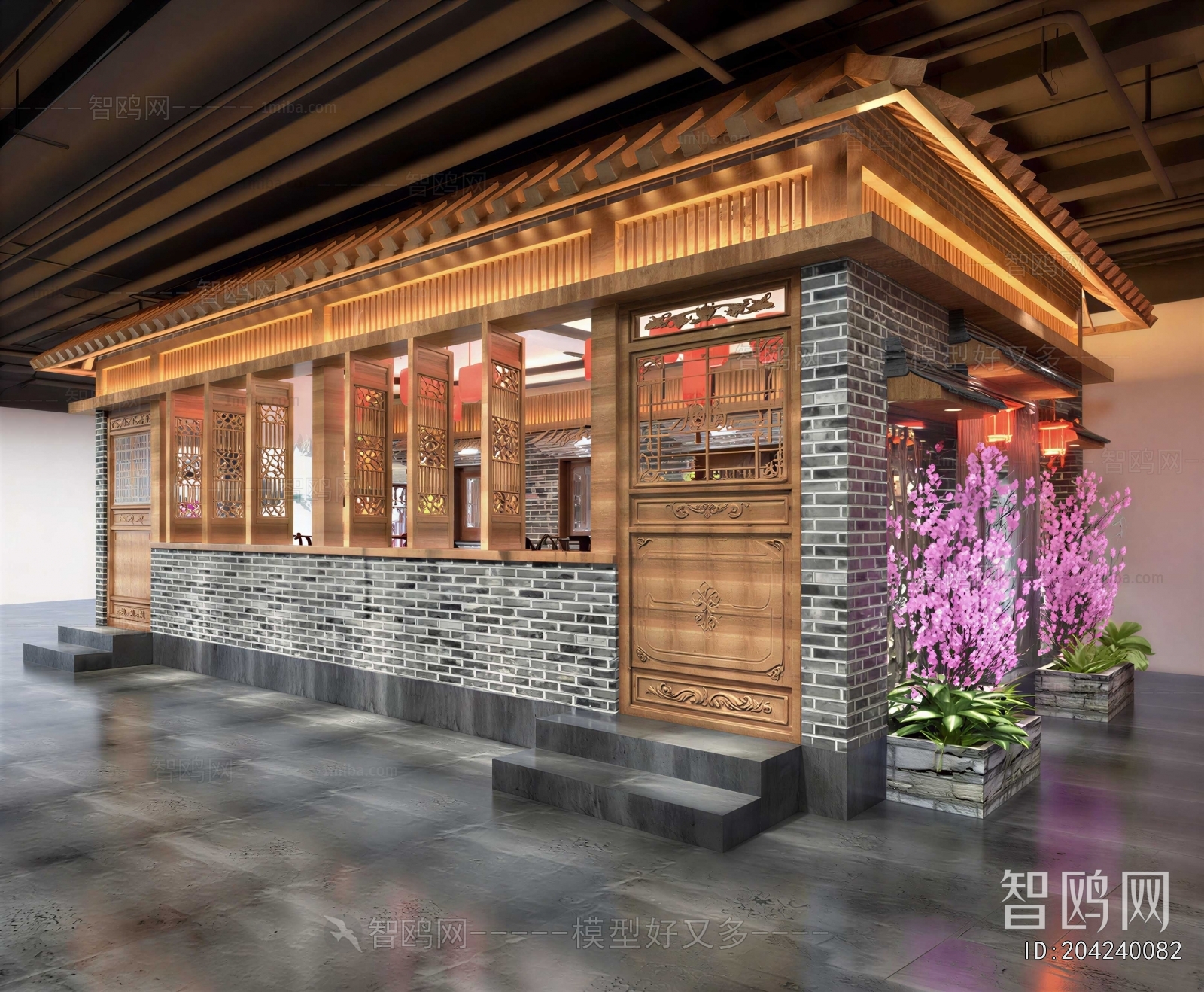 New Chinese Style Appearance Of Commercial Building