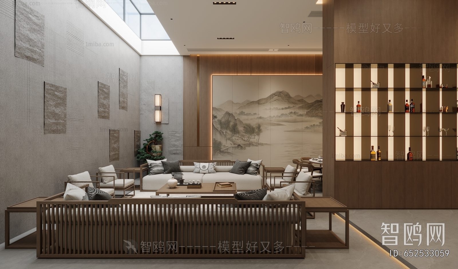 New Chinese Style A Living Room
