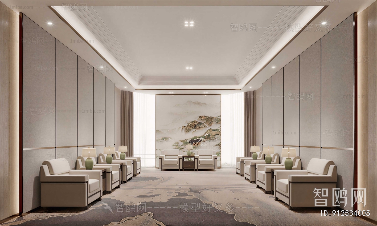 New Chinese Style Reception Room