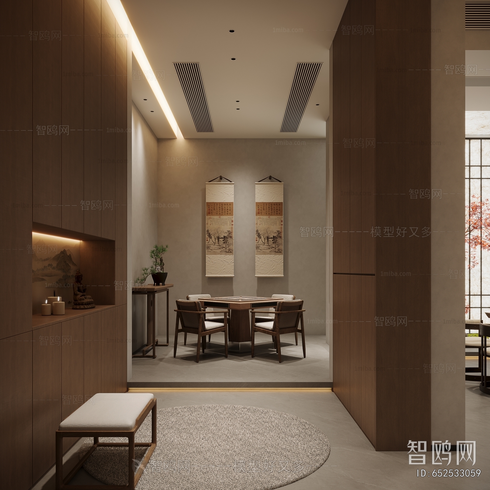 New Chinese Style A Living Room