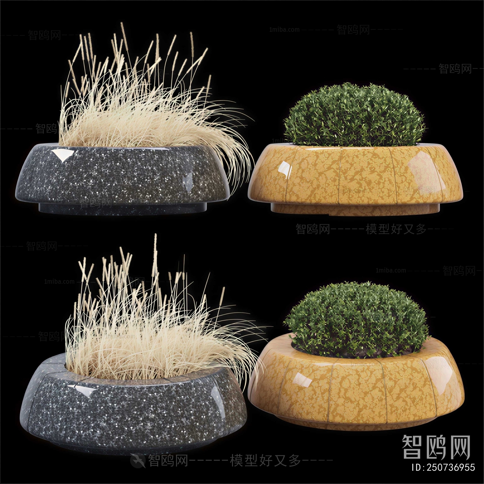 Modern Potted Green Plant