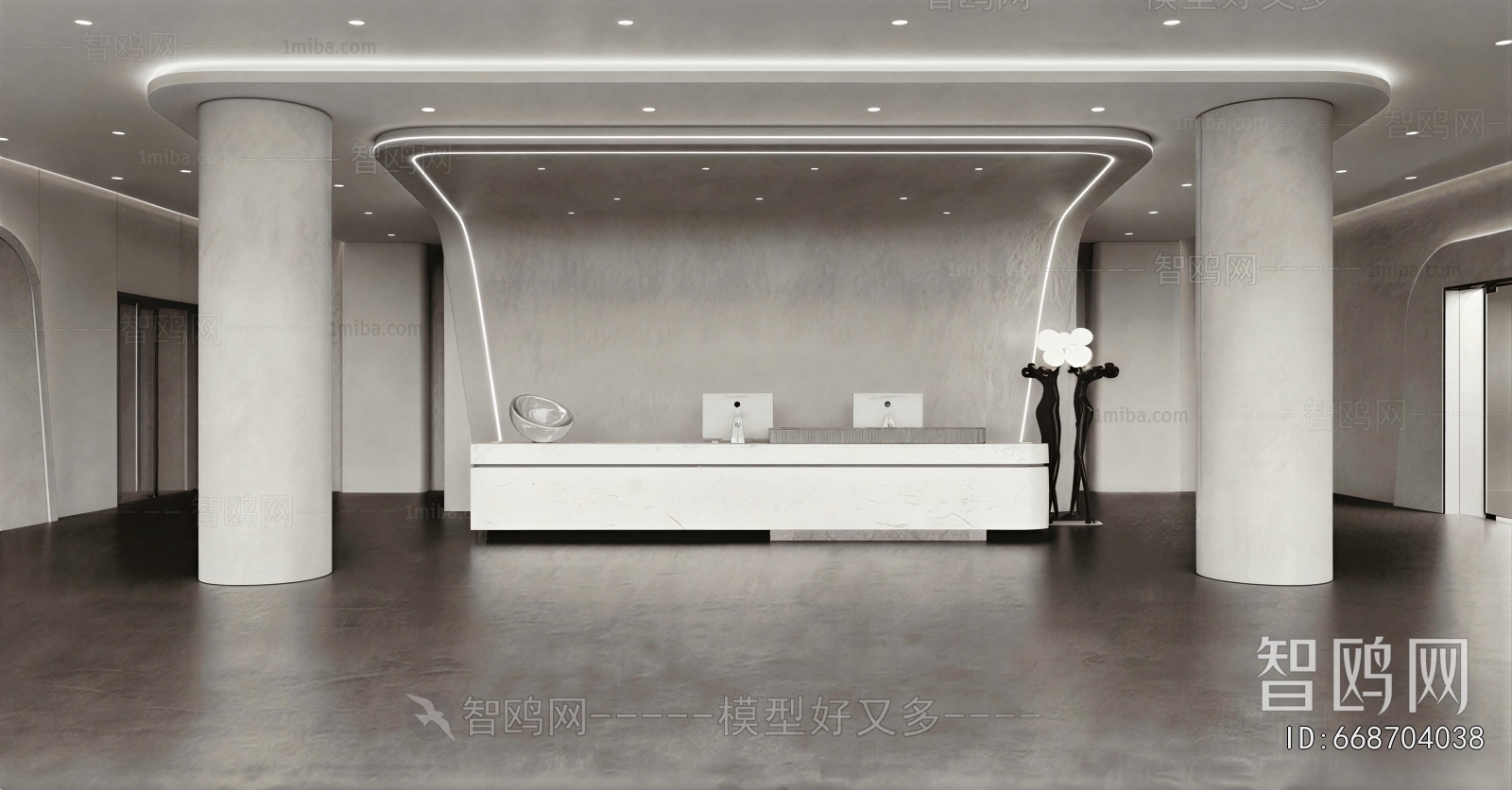 Modern Office Reception Desk