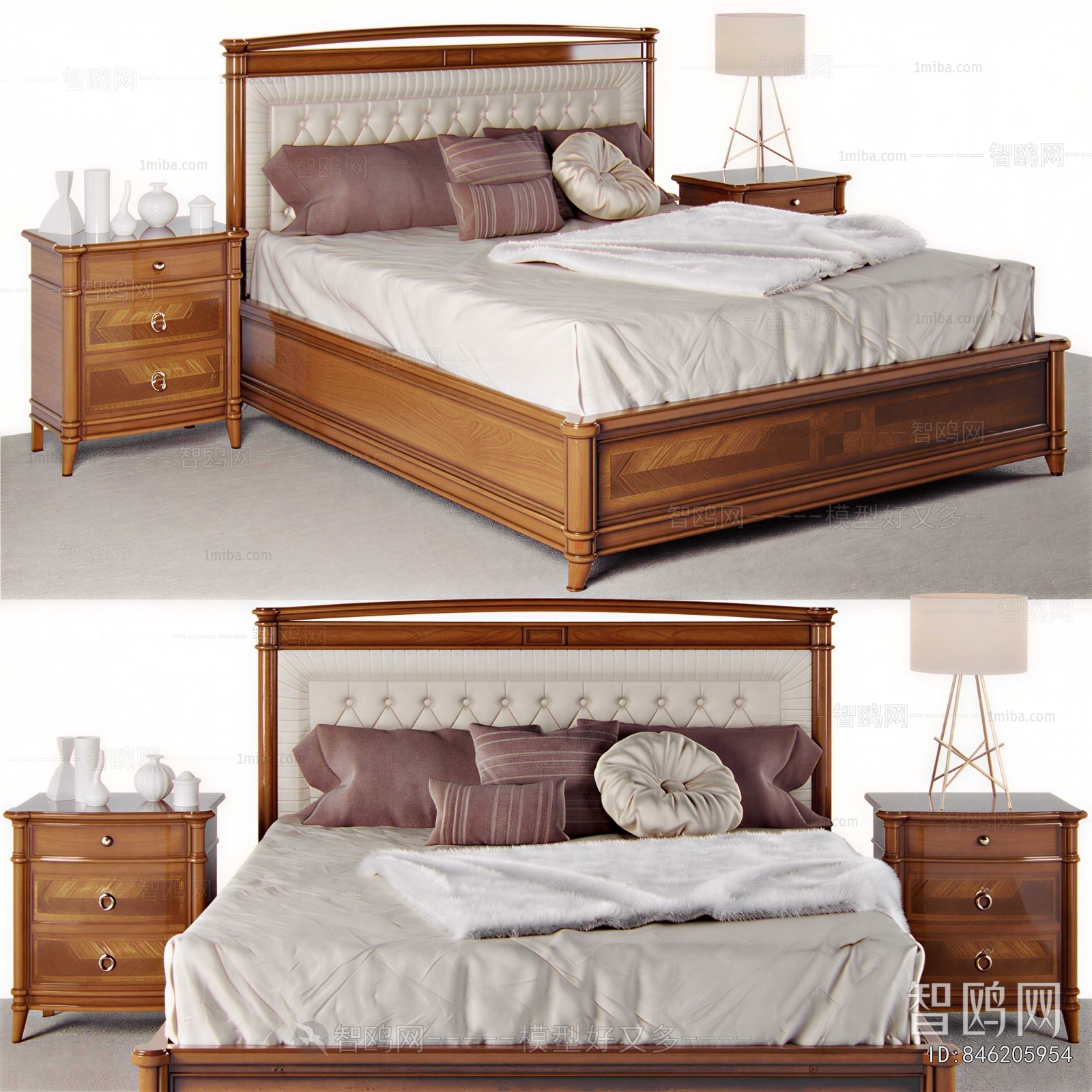 New Chinese Style Double Bed
