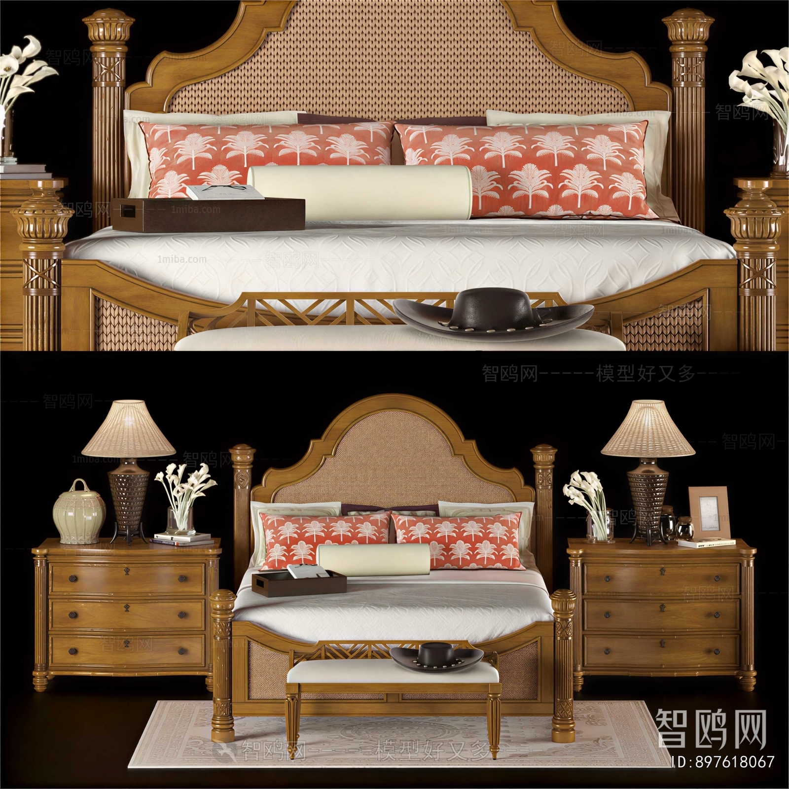 Southeast Asian Style Double Bed