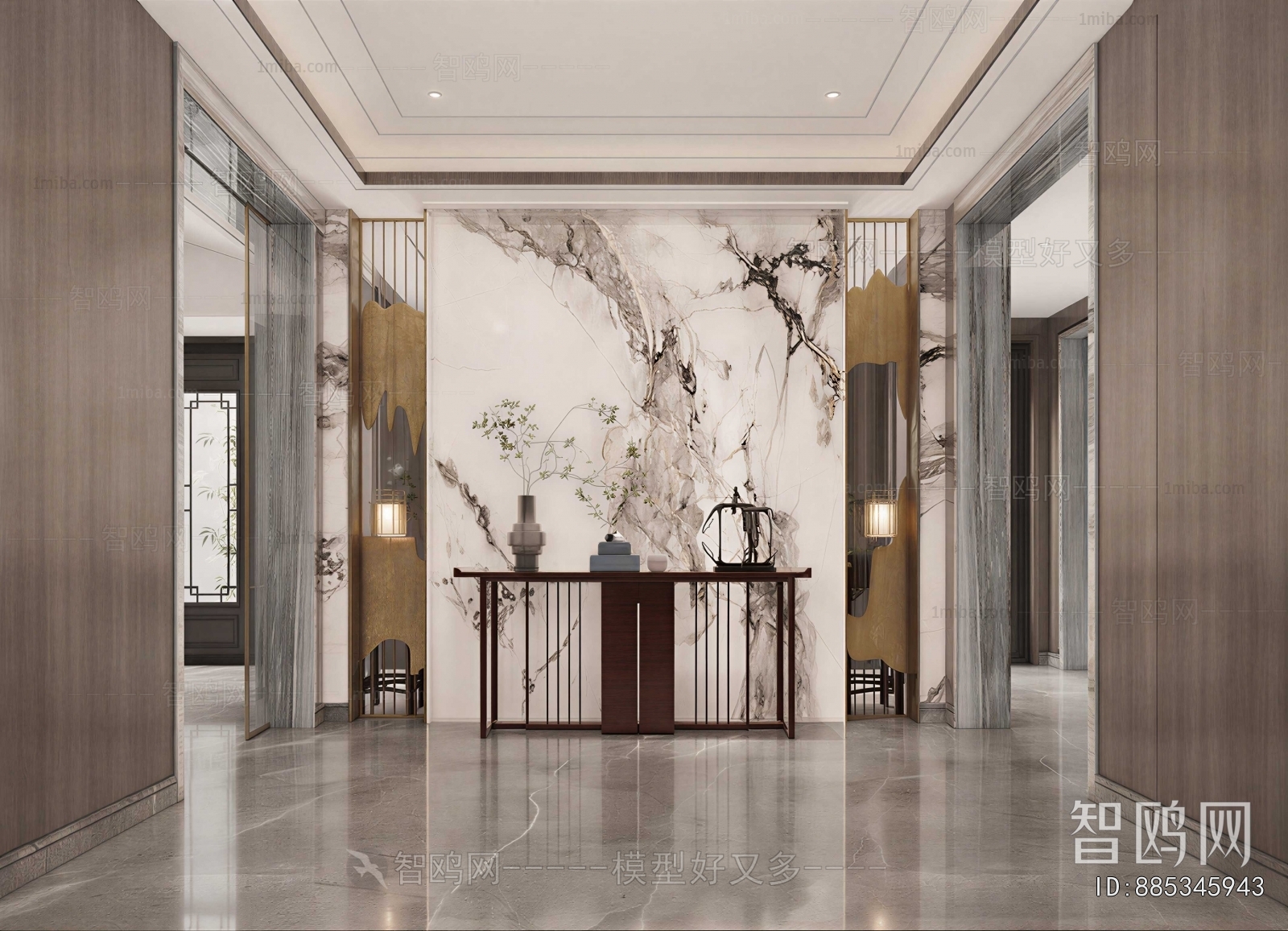 New Chinese Style Hallway