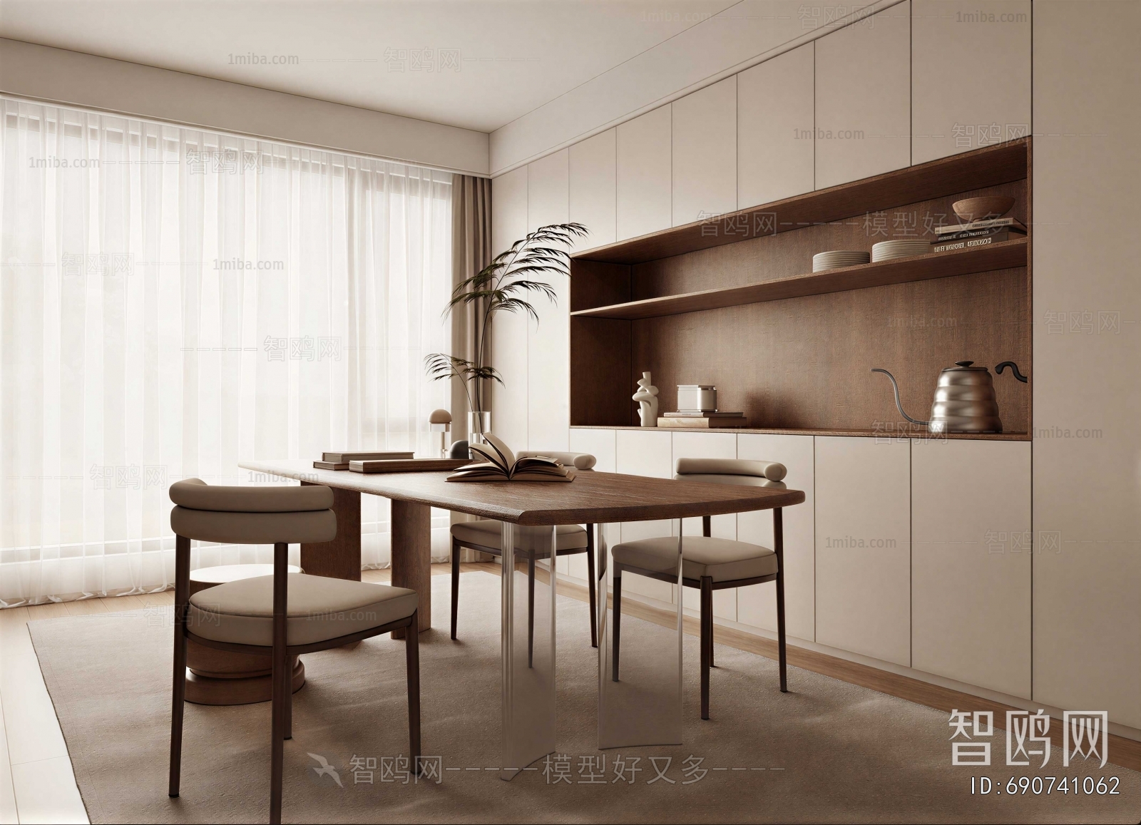 Wabi-sabi Style Dining Room