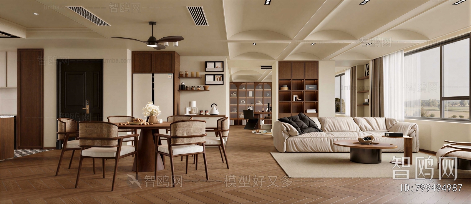 Wabi-sabi Style Dining Room